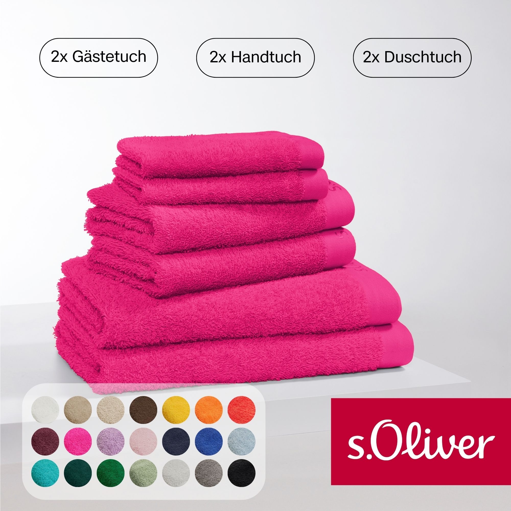 s.Oliver Handtuch Set »s.Oliver, Premium Qualität, 600 gr/m²«, (Set, 6 St., günstig online kaufen