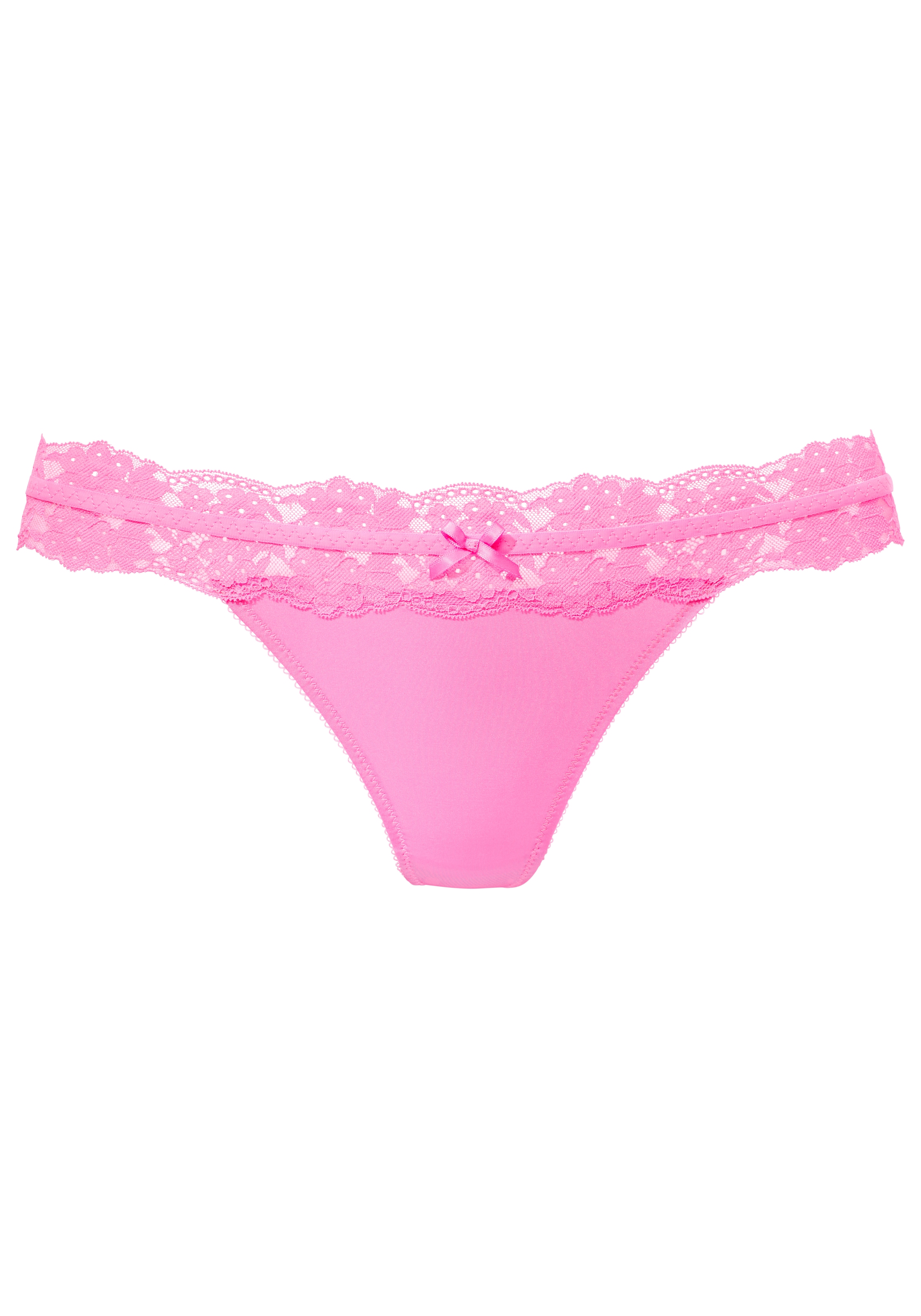 Vivance String, mit blumiger Spitze rundherum am Bund
