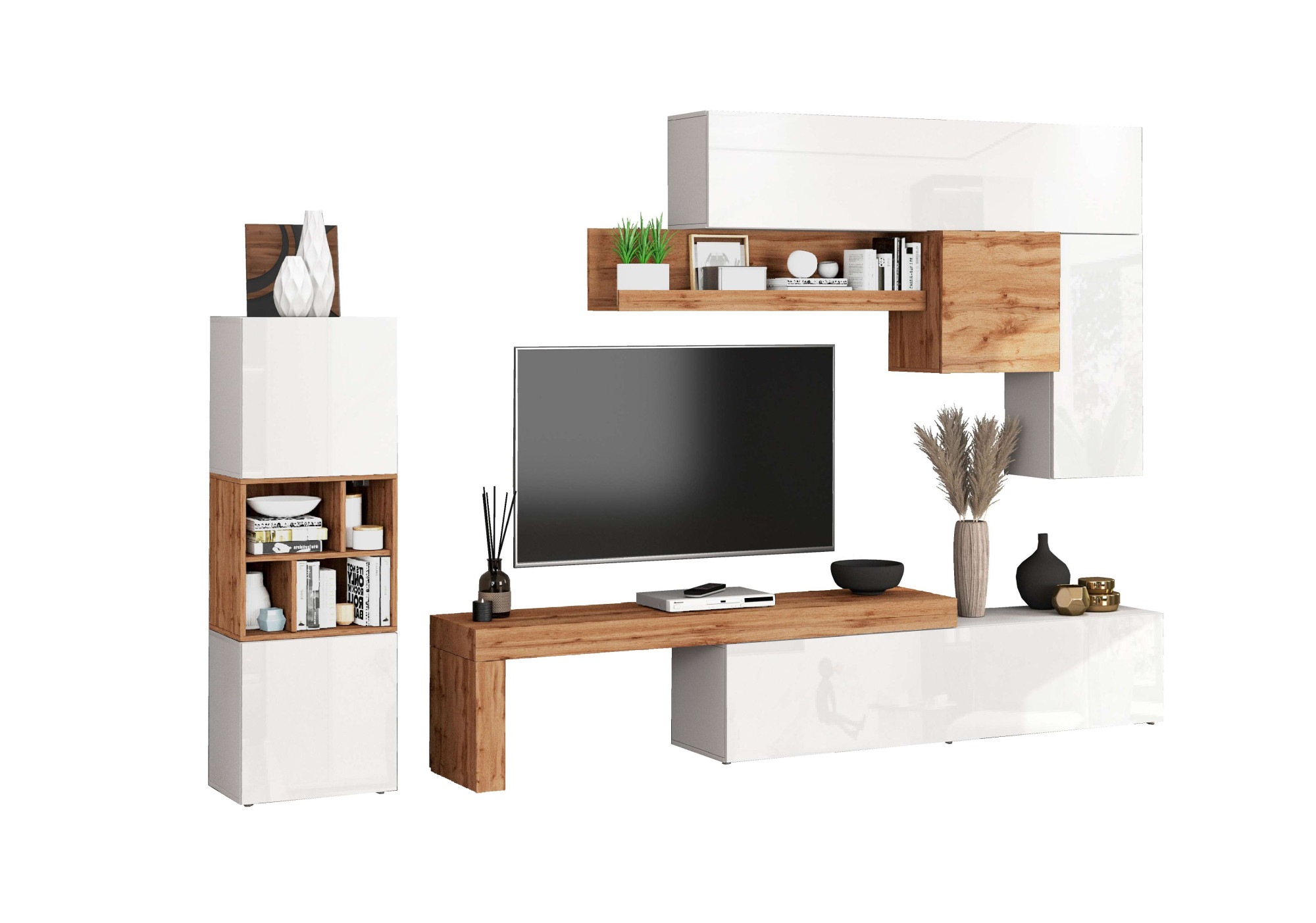 INOSIGN Wohnwand »Chronos Wohnwand, Medienwand, 8-er set«, (Set, 8 St.), ca günstig online kaufen