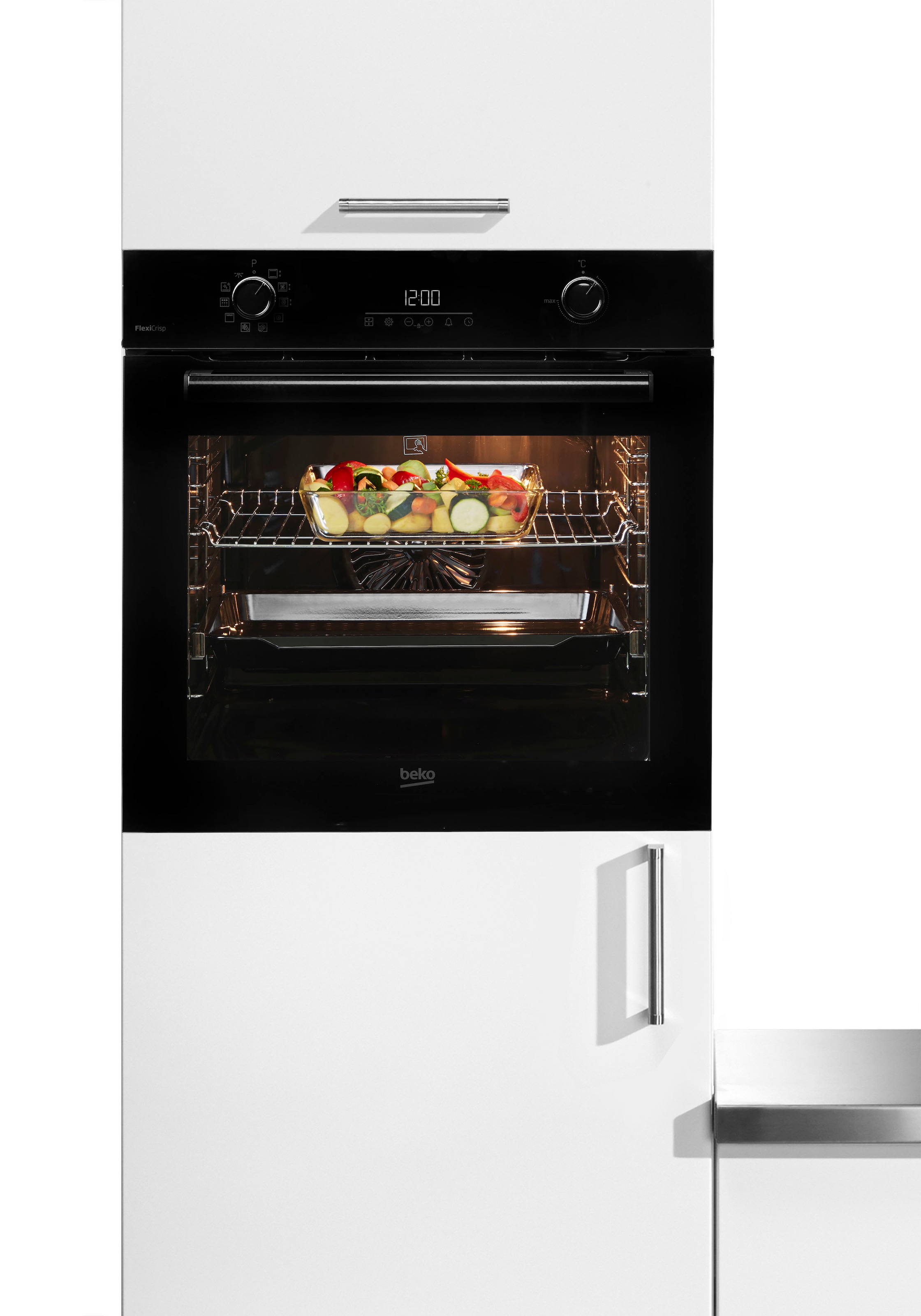 BEKO Einbaubackofen  »BBIM17300BMPEF«, mit 1-fach-Teleskopauszug, Pyrolyse-Selbstreinigung