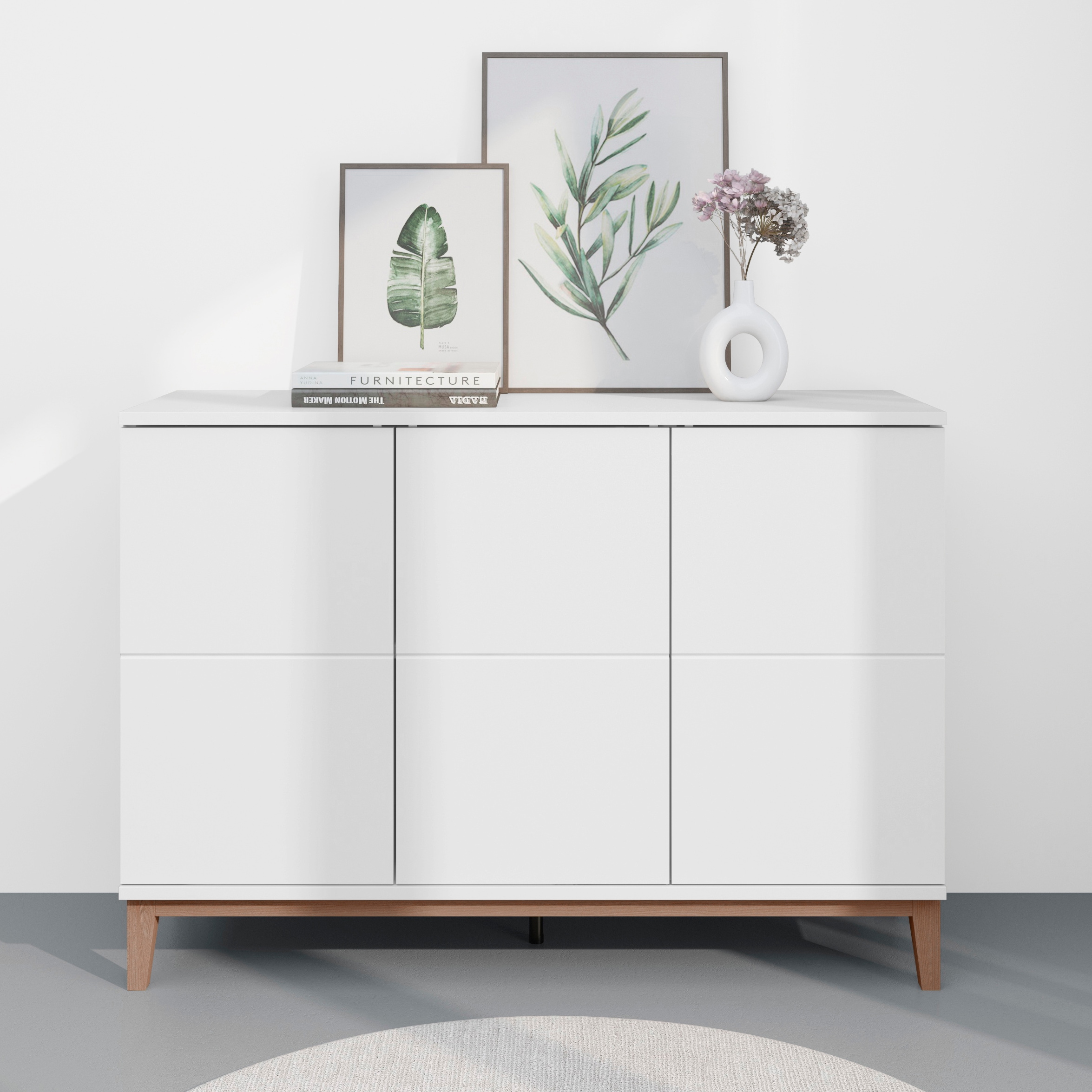 OTTO home Sideboard »Maryd« 1 Stk. tlg. Kommode, Untergestell in Holzoptik, Breite 120 cm