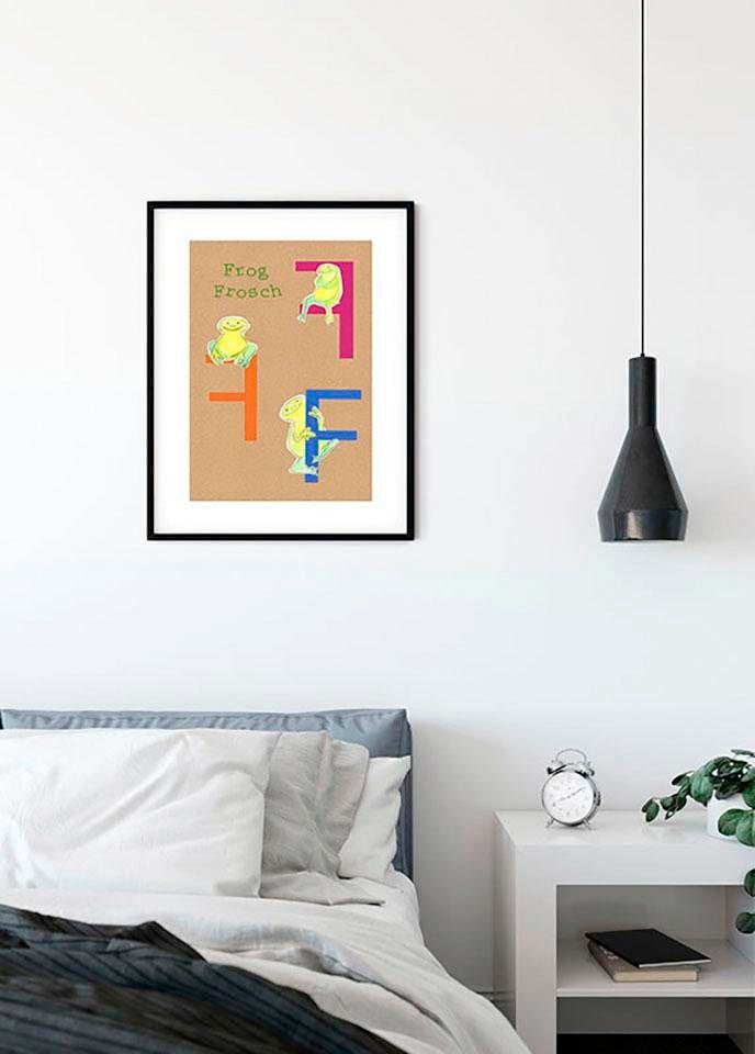 Komar Bild »ABC Animal F«, Buchstaben, (1 St.), Wandbild zur Dekoration - ohne Rahmen