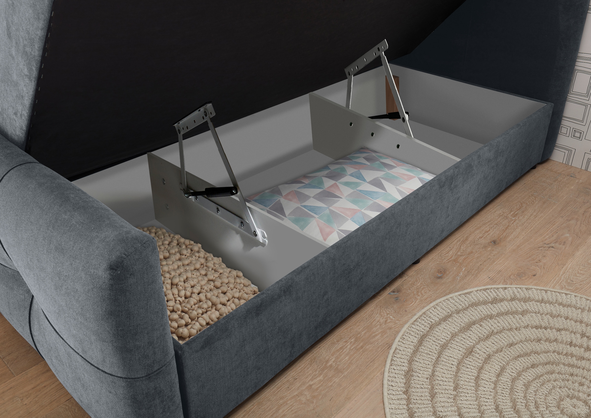 ED EXCITING DESIGN Boxbett »Winnipeg« 5 Stk. tlg. inkl. zwei Bettkästen und Topper