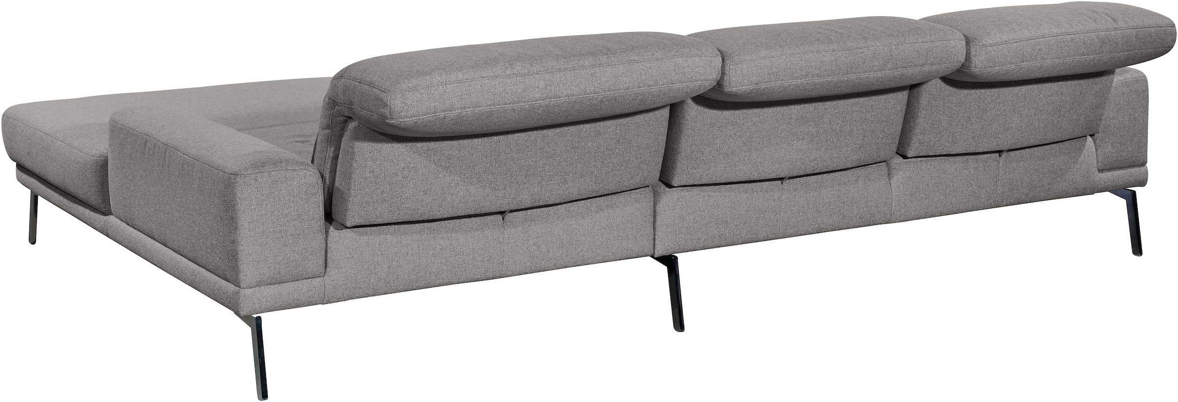 Musterring Ecksofa »MR 4580«, mit Kopf- und Sitztiefenverstellung, Metallfuß chrom, 288 x 193/220cm