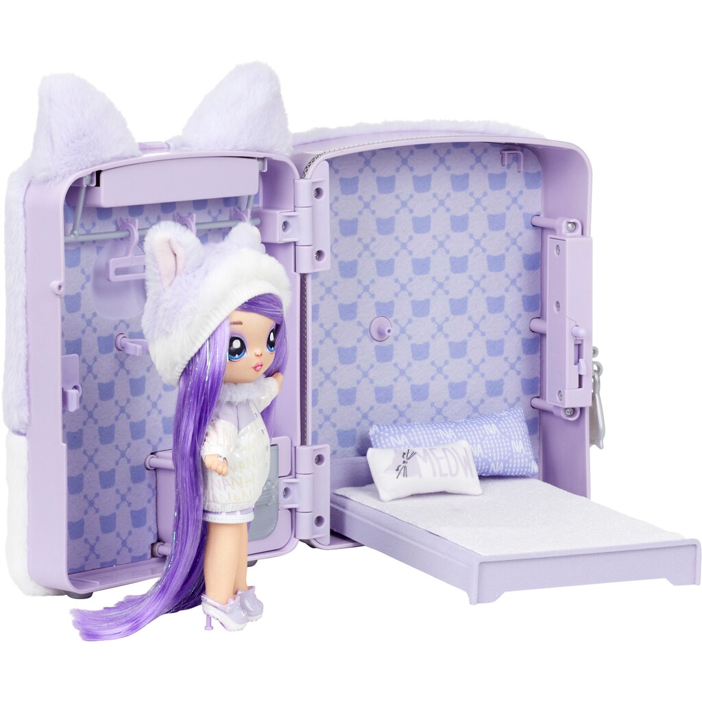 MGA ENTERTAINMENT Puppenbett »3in1 Backpack Bedroom Series 3 Playset - Lavender Kitty«