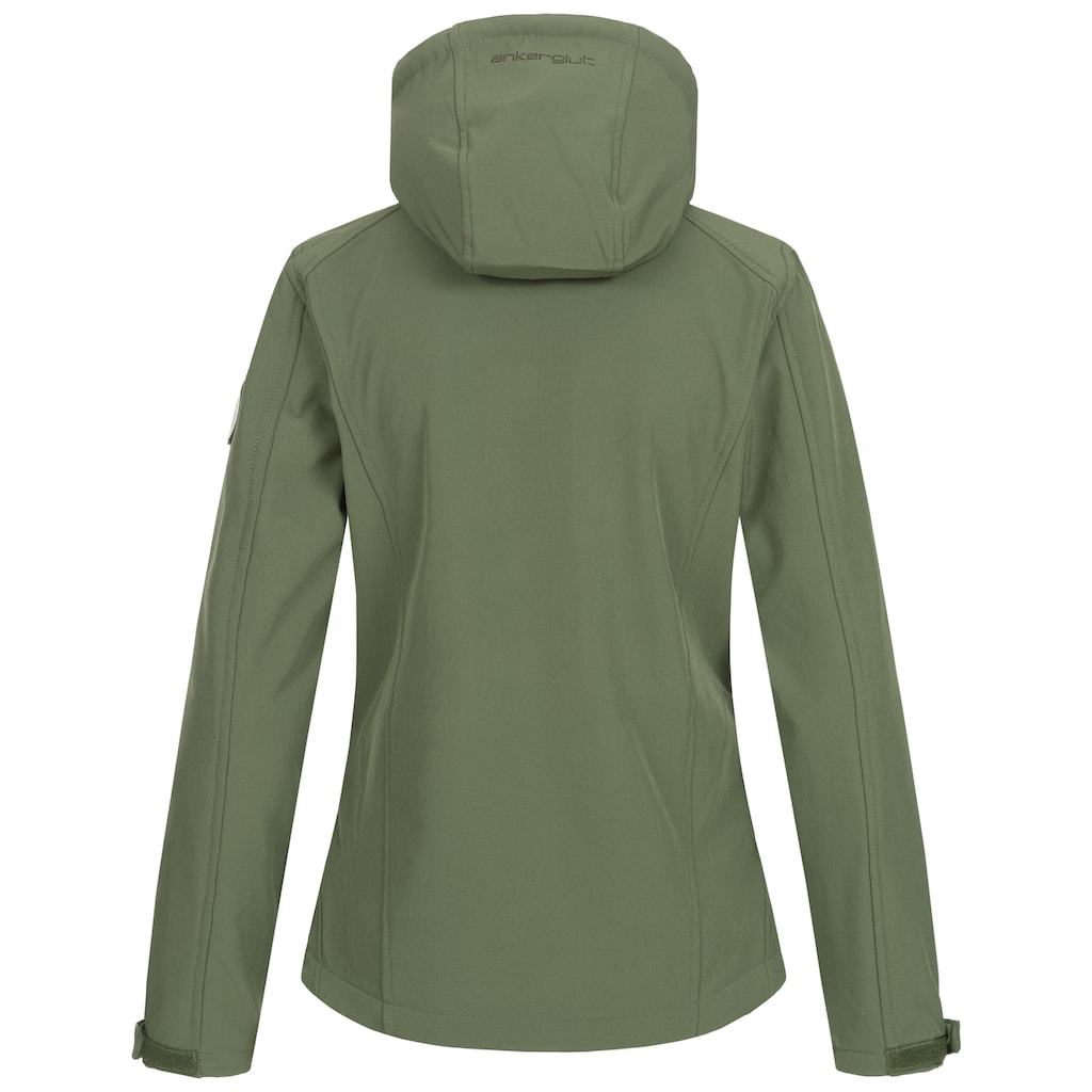 DEPROC Active Softshelljacke »PEAK CREEK WOMEN«, mit abnehmbarer Kapuze