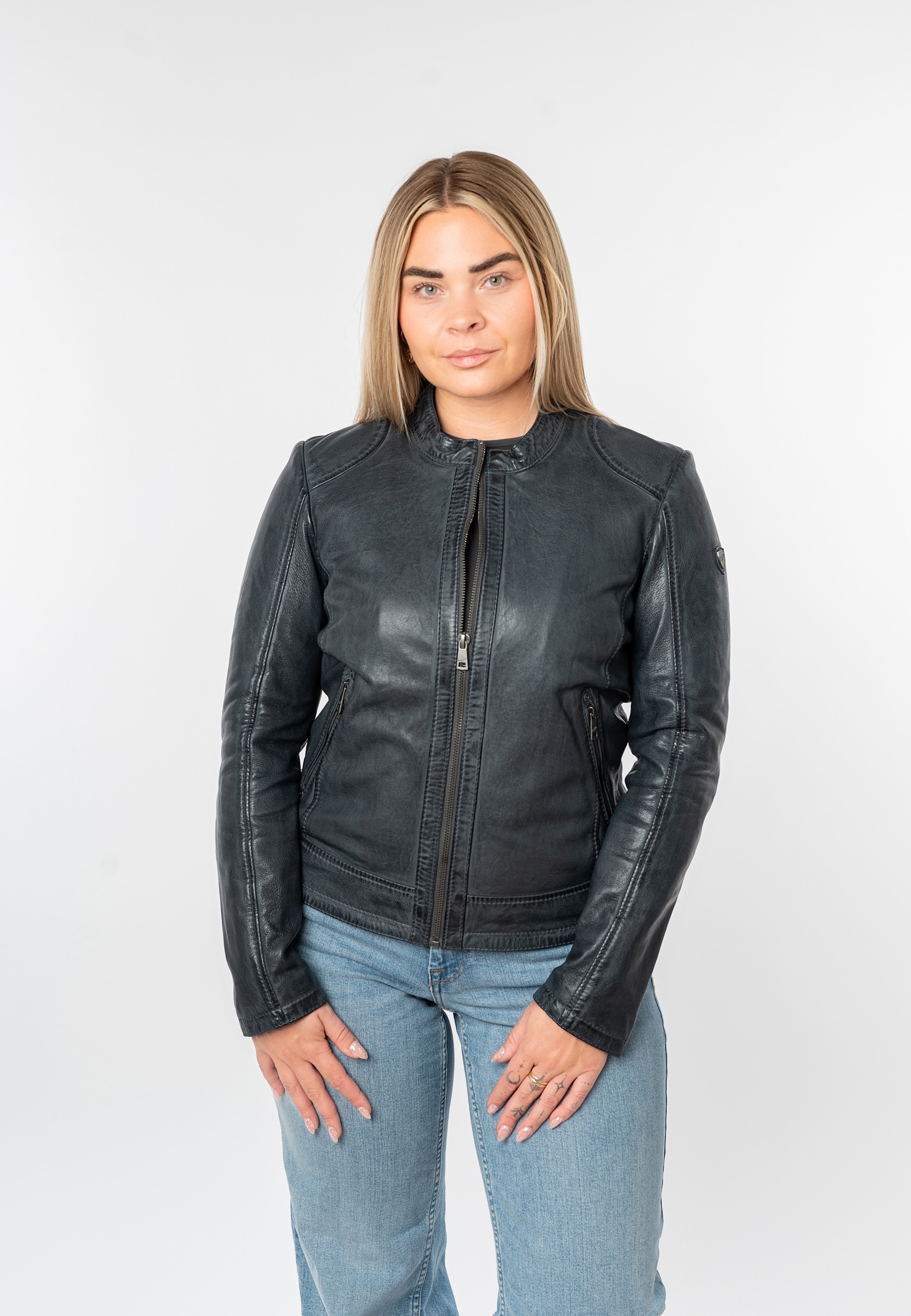 Mauritius Lederjacke »MWYouvie« mit Stehkragen