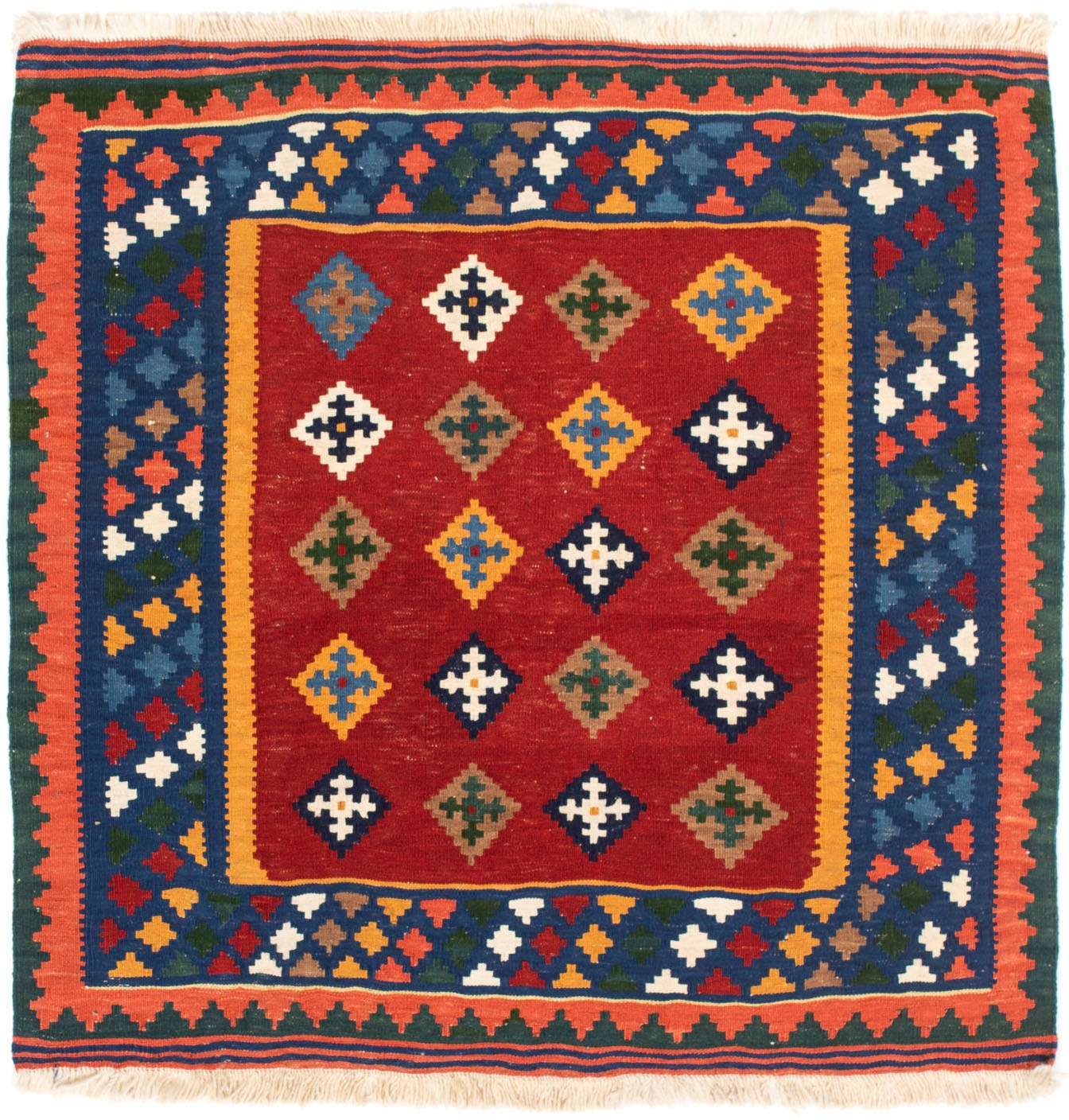 morgenland Wollteppich »Kelim - Oriental quadratisch - 104 x 101 cm - dunke günstig online kaufen