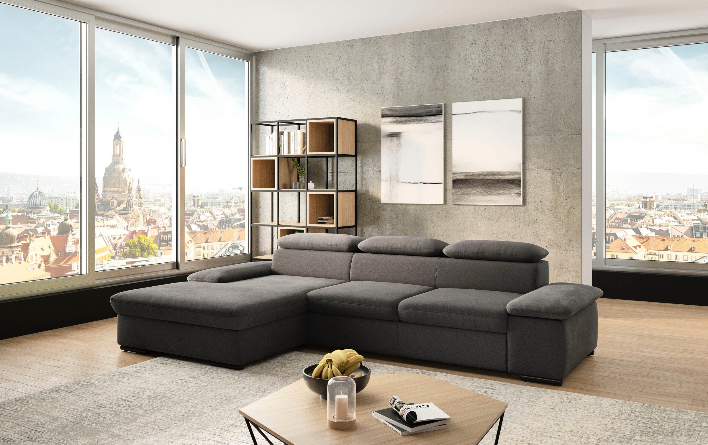 sit&more Ecksofa "Alcudia L-Form", wahlweise mit Bettfunktion günstig online kaufen