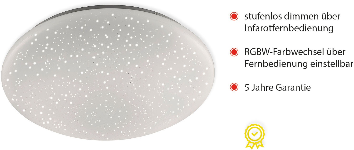 JUST LIGHT Deckenleuchte »SKYLER« LED-Board 1 Stk. Neutralweiß | Tageslichtweiß | Warmweiß RGB+W