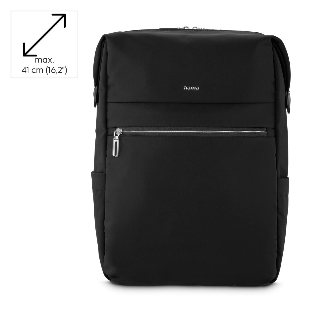 Hama Laptoprucksack »Laptoprucksack (bis 41 cm (16,2“), wasserabweisend, gepolstert, 15 l)« extralanger Reißverschluss, Fach für Wertsachen