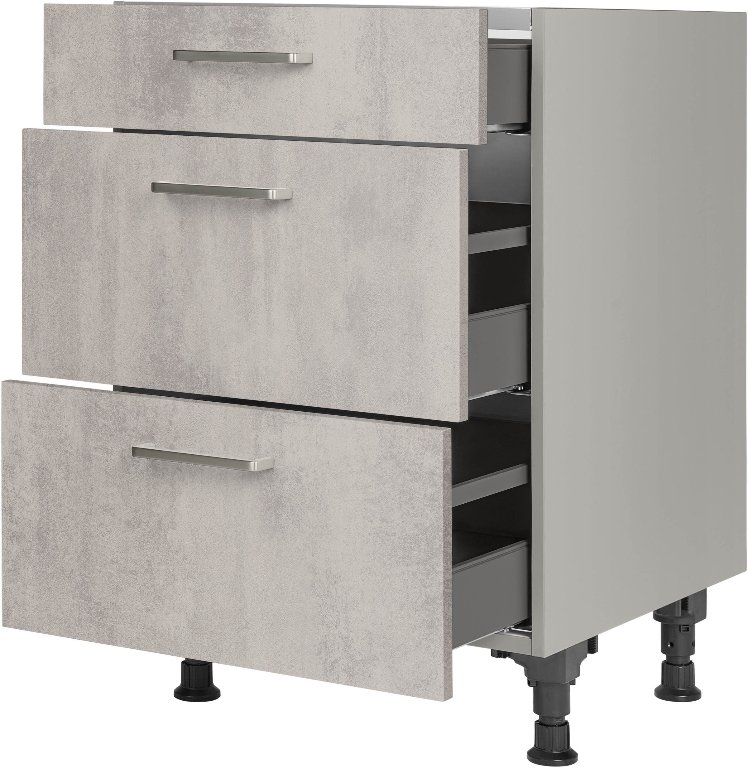 nobilia® Kochfeldumbauschrank »"Riva", vormontiert, mit Schubkasten und Aus günstig online kaufen