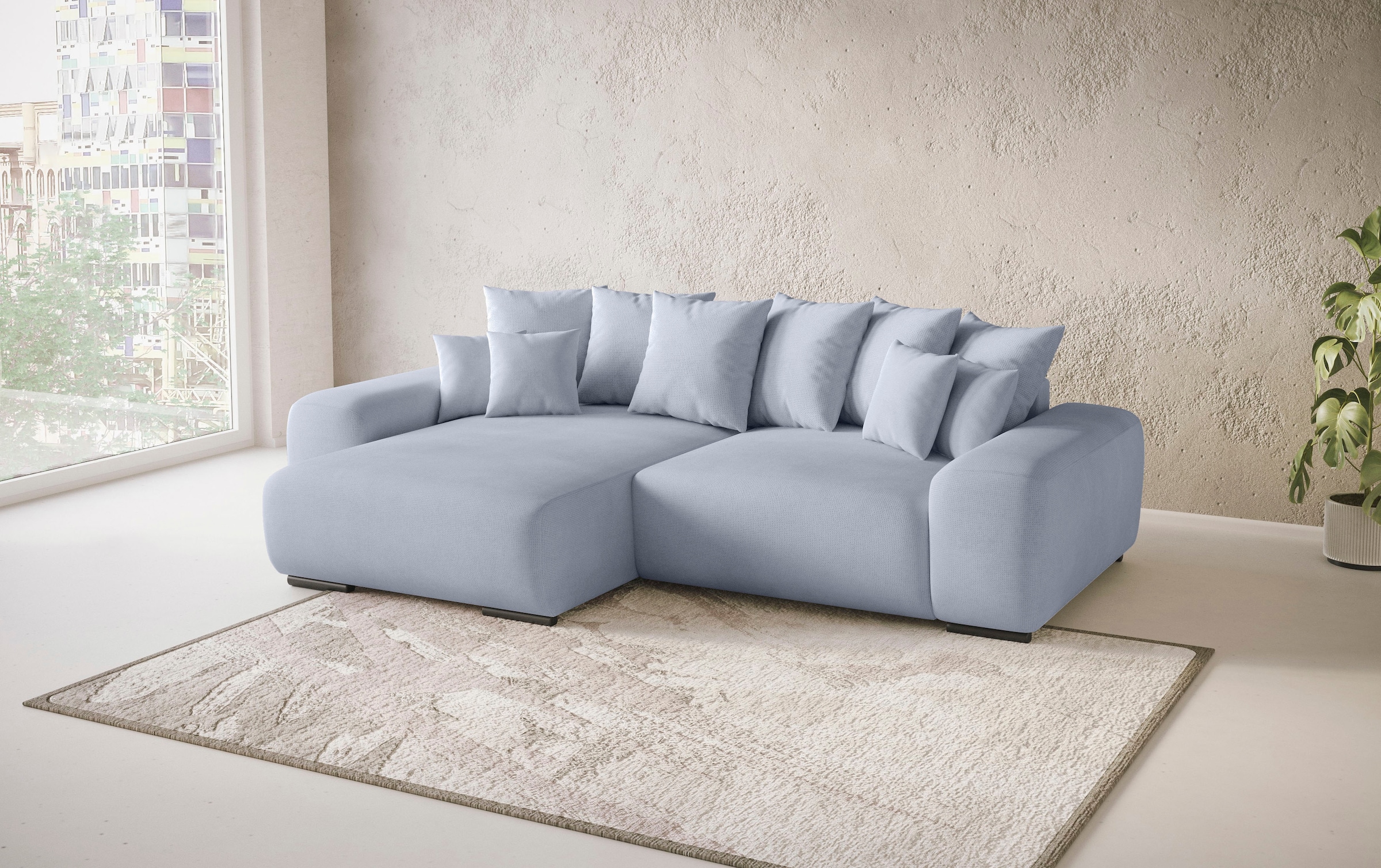 Mr. Couch Ecksofa »Sundance L-Form«, Dauerschläfer mit EasyBett-Schlaffunktion, Bettkasten