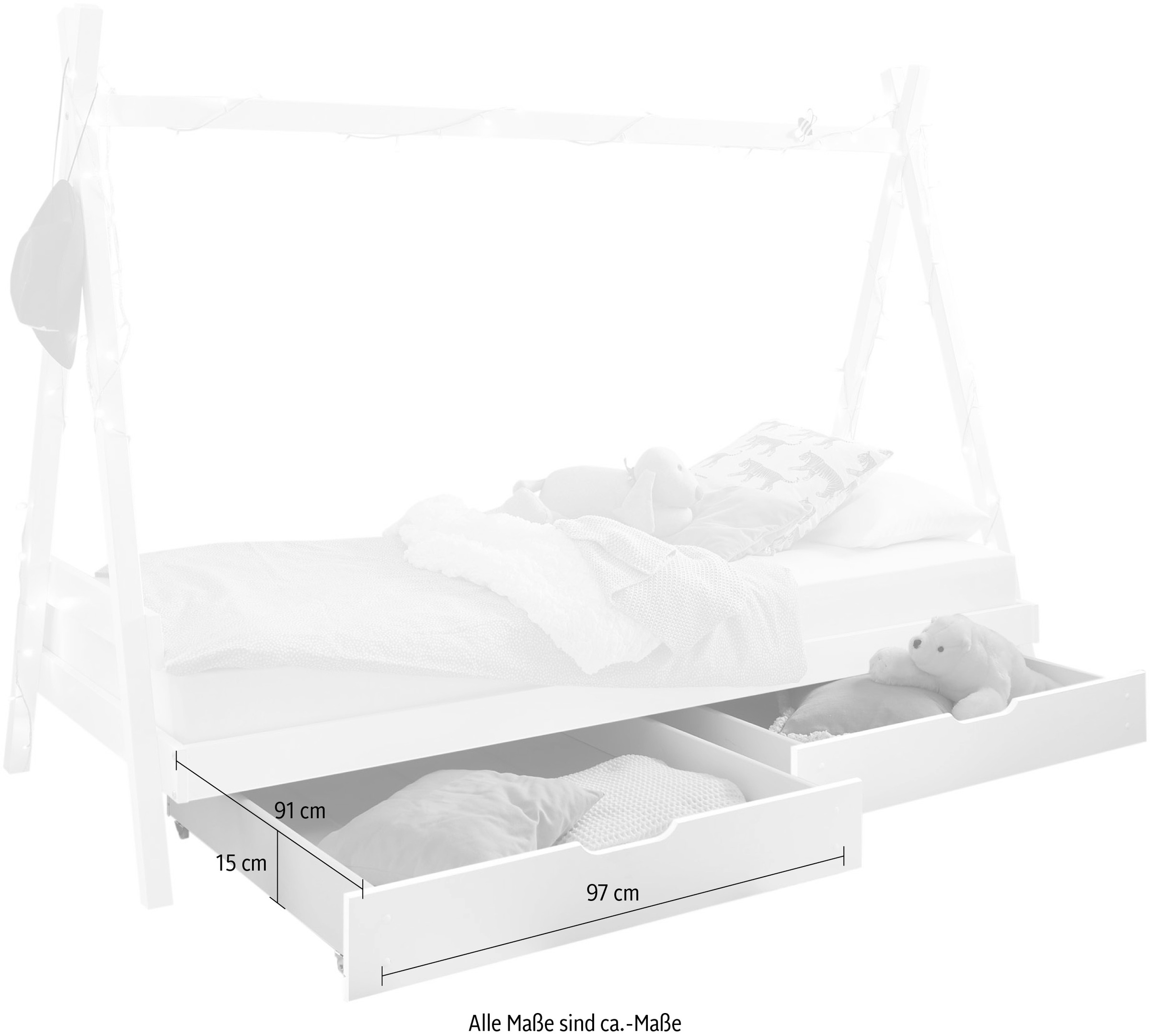 Begabino Bettschubkasten »Sora«, 2-teiliges Set
