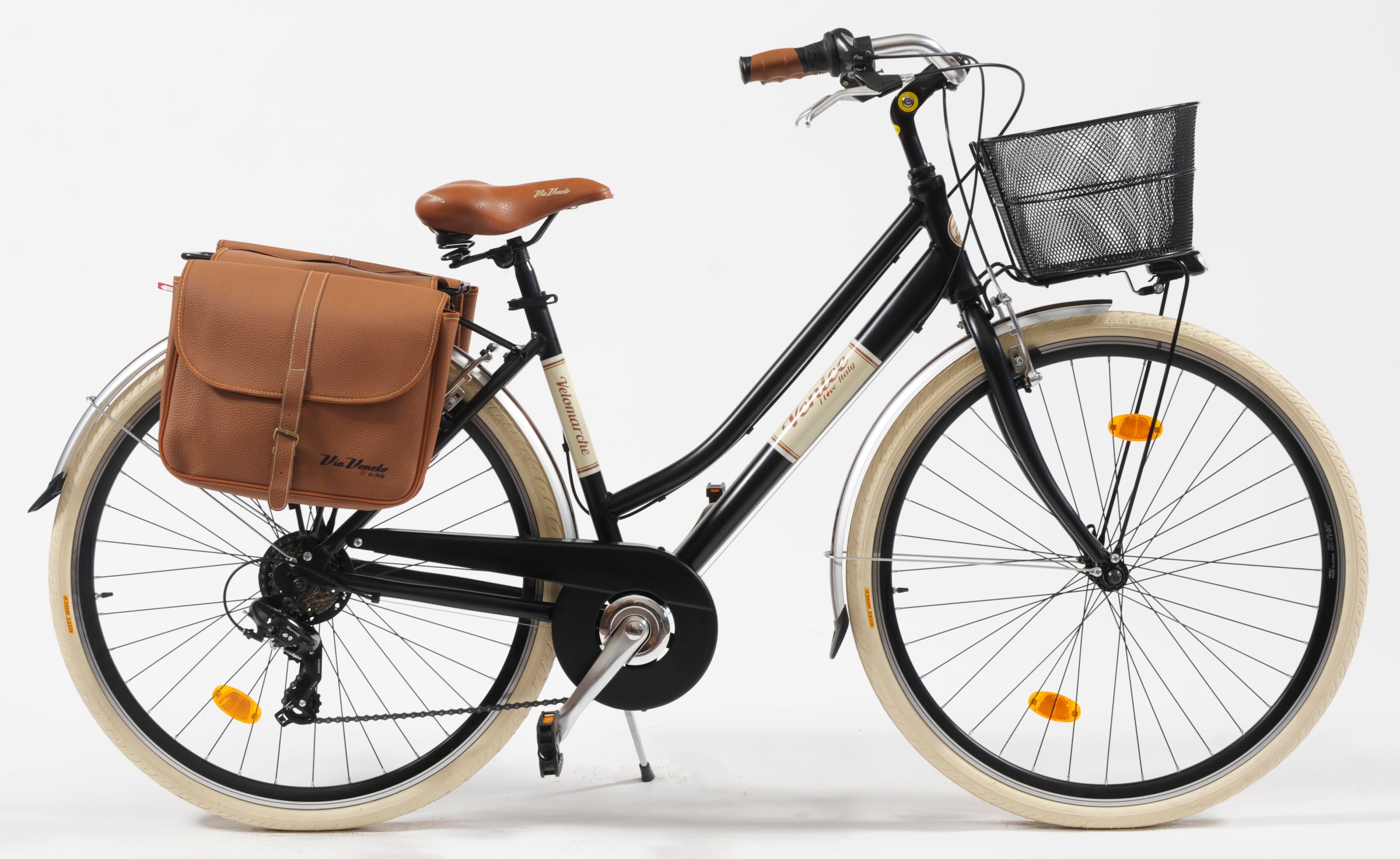 Bild von VENICE - I love Italy Cityrad »Citybike 615 Alu lady«, 18 Gang, Kettenschaltung, für Damen, Kettenschaltung