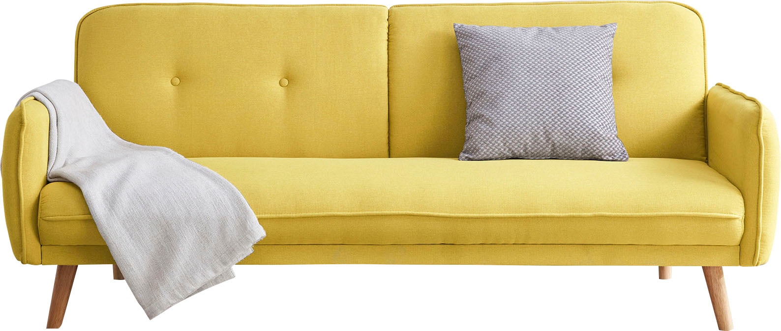 SalesFever Schlafsofa »Komfortables Linköping Schlafsofa« mit Knopfheftung günstig online kaufen