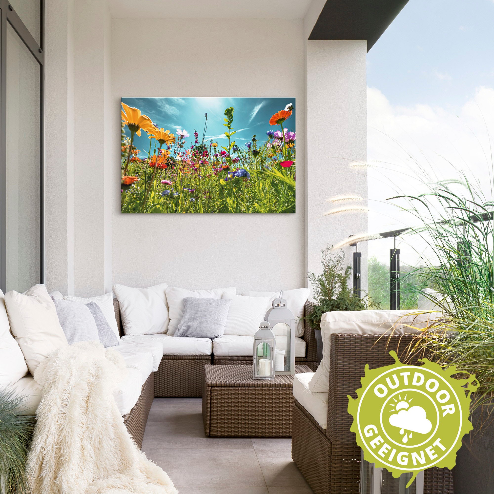 Artland Wandbild "Buntes Blumenfeld" Blumenwiese 1 Stk. tlg. als Alubild, O günstig online kaufen