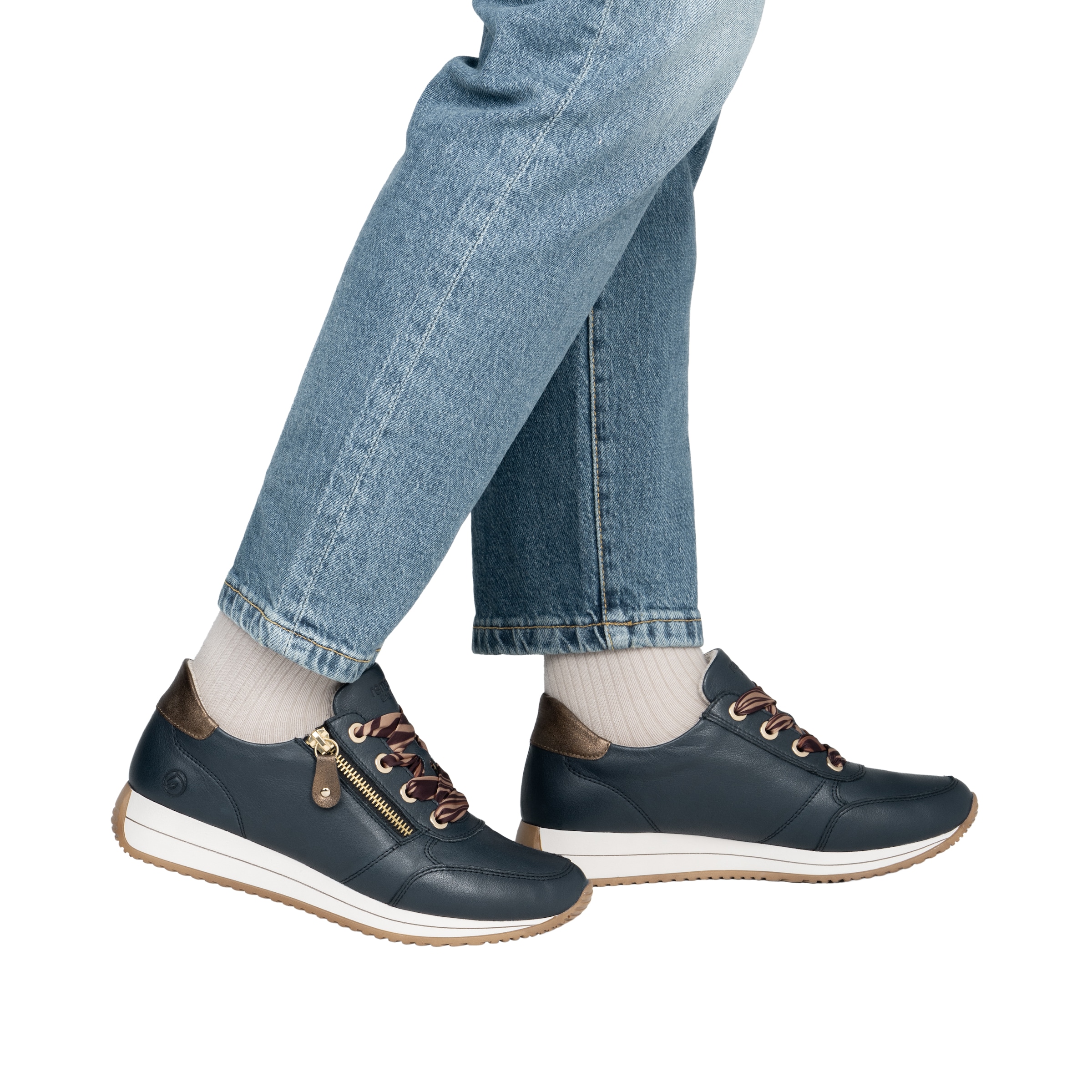 Remonte Keilsneaker  Freizeitschuh, Halbschuh, Schnürschuh mit Außenreißverschluss