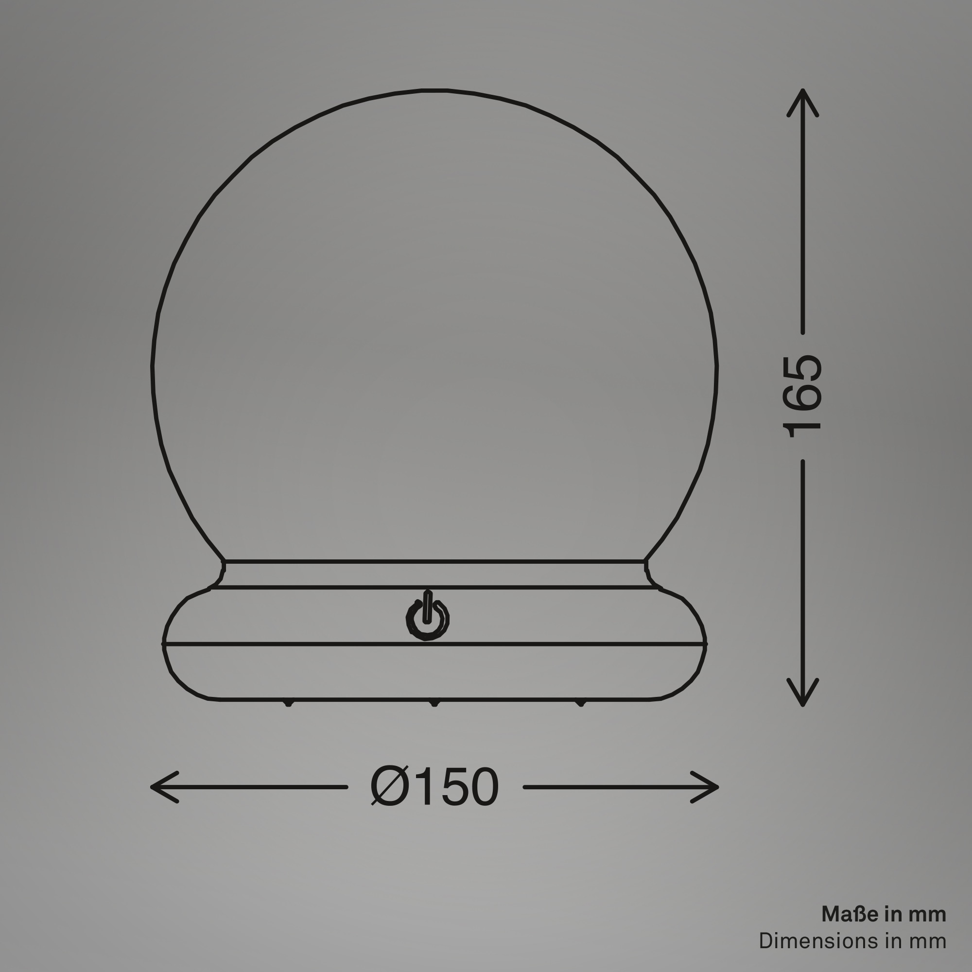 Briloner Leuchten LED Tischleuchte »LUSTRO« LED-Modul 1 Stk. Warmweiß 15x16,5 cm, Akku tauschbar, Wohnzimmer, Flur, Schlafzimmer