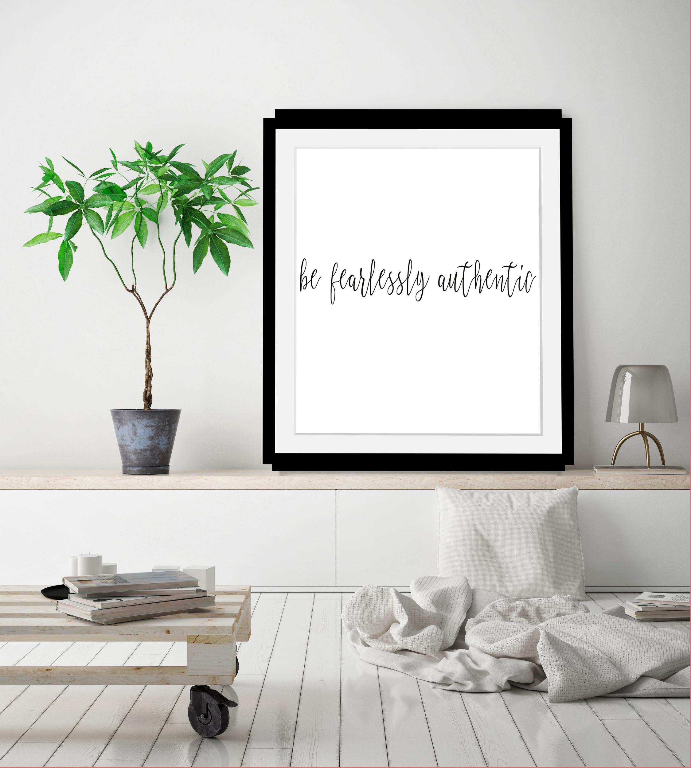 queence Bild »Spruch«, Schwarz-Weiß-Schriftzug-Motivationsbilder, HD Premiu günstig online kaufen
