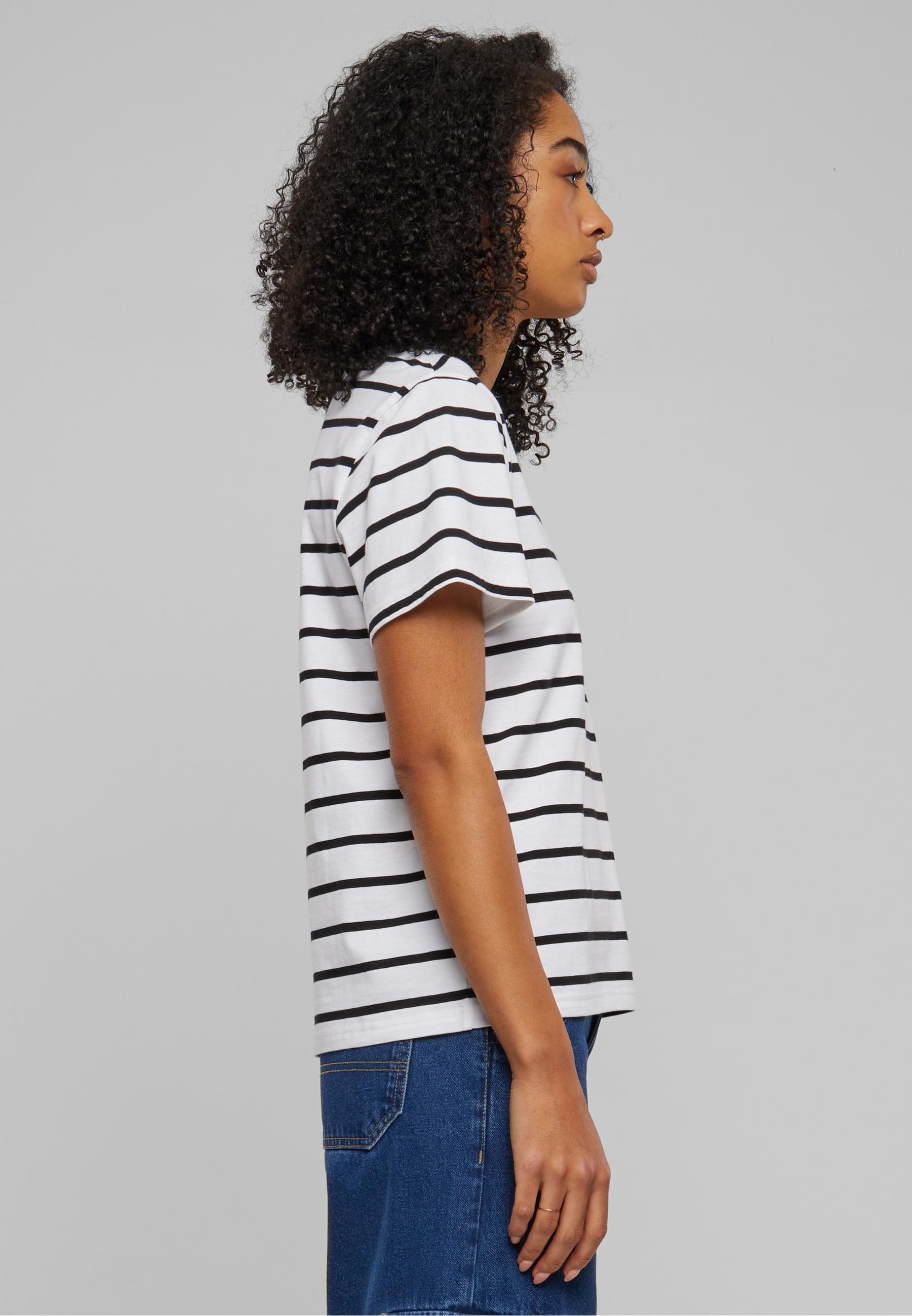 URBAN CLASSICS T-Shirt »Urban Classics Damen Ladies Striped Boxy Tee« 1 Stk.