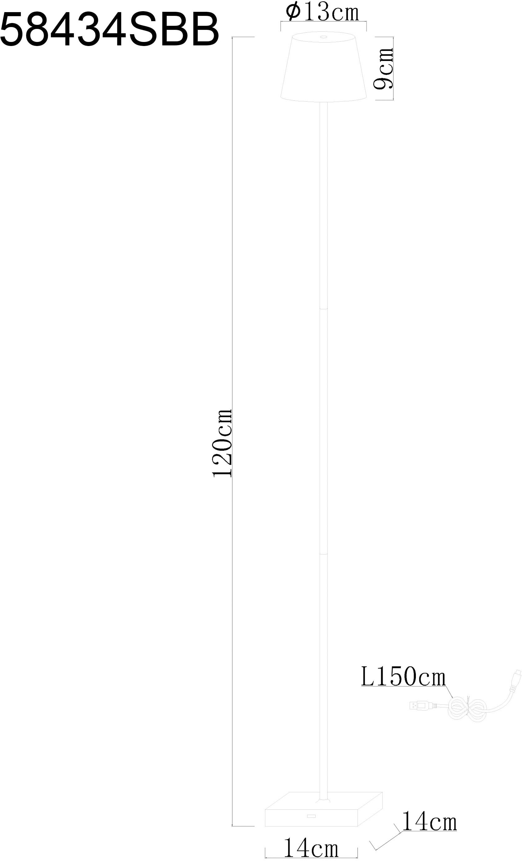 GLOBO LIGHTING Stehlampe »GREGOIR« LED-Modul 1 Stk. warmweiß - kaltweiß Stehlampe Wohnzimmer Schlafzimmer Flur Design-Leuchte