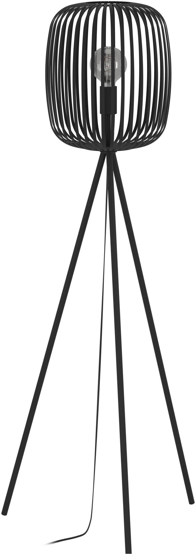 EGLO Stehlampe »Stehleuchte ROMAZZINA, exkl. E27, Stahl in schwarz, Stehlam günstig online kaufen