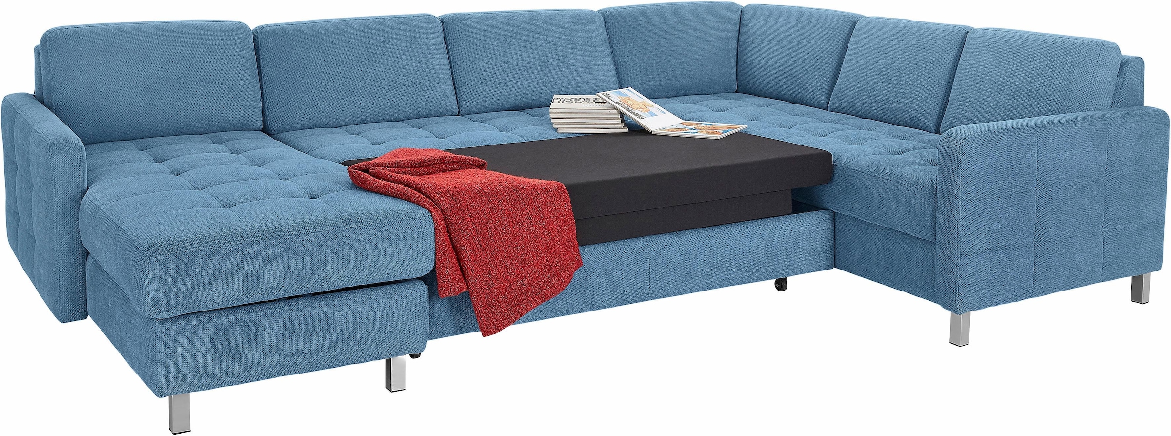 sit&more Wohnlandschaft Pablo U-Form, wahlweise mit Bettfunktion und Bettkasten