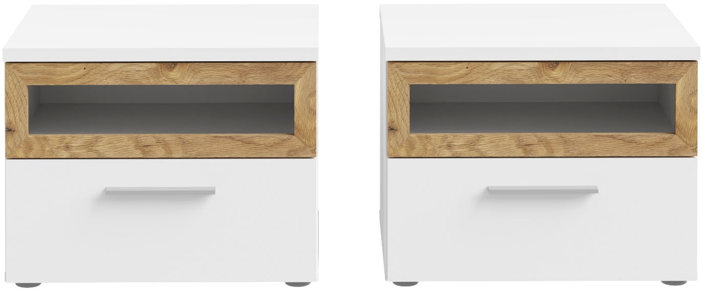 FORTE Nachtkommode »MAYACUS« Nachtkommode, Stauraum, Schublade, offenes Fach