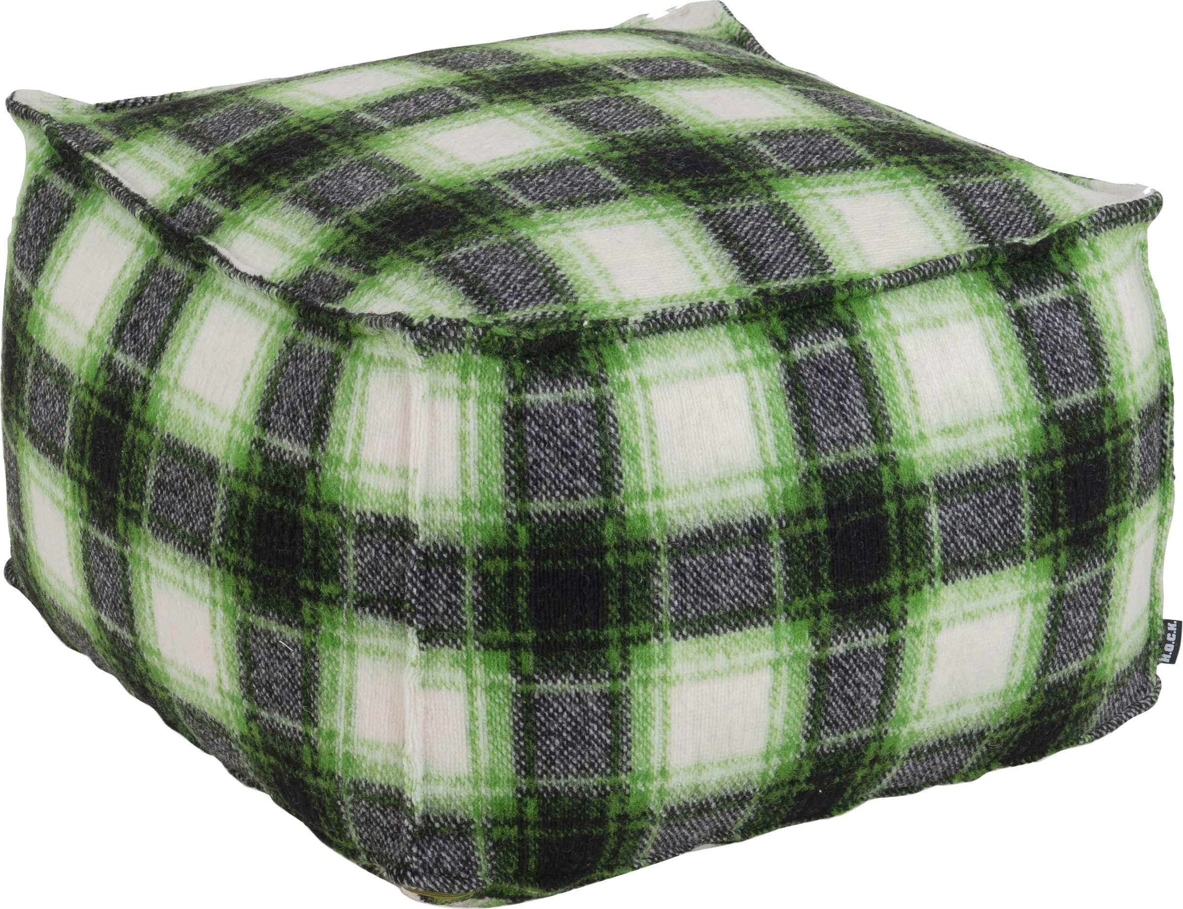 H.O.C.K. Hocker »Scorpio« 1 Stk. tlg. 55/55/35 cm grün Bezug: 70% Wolle, 30% Polyester