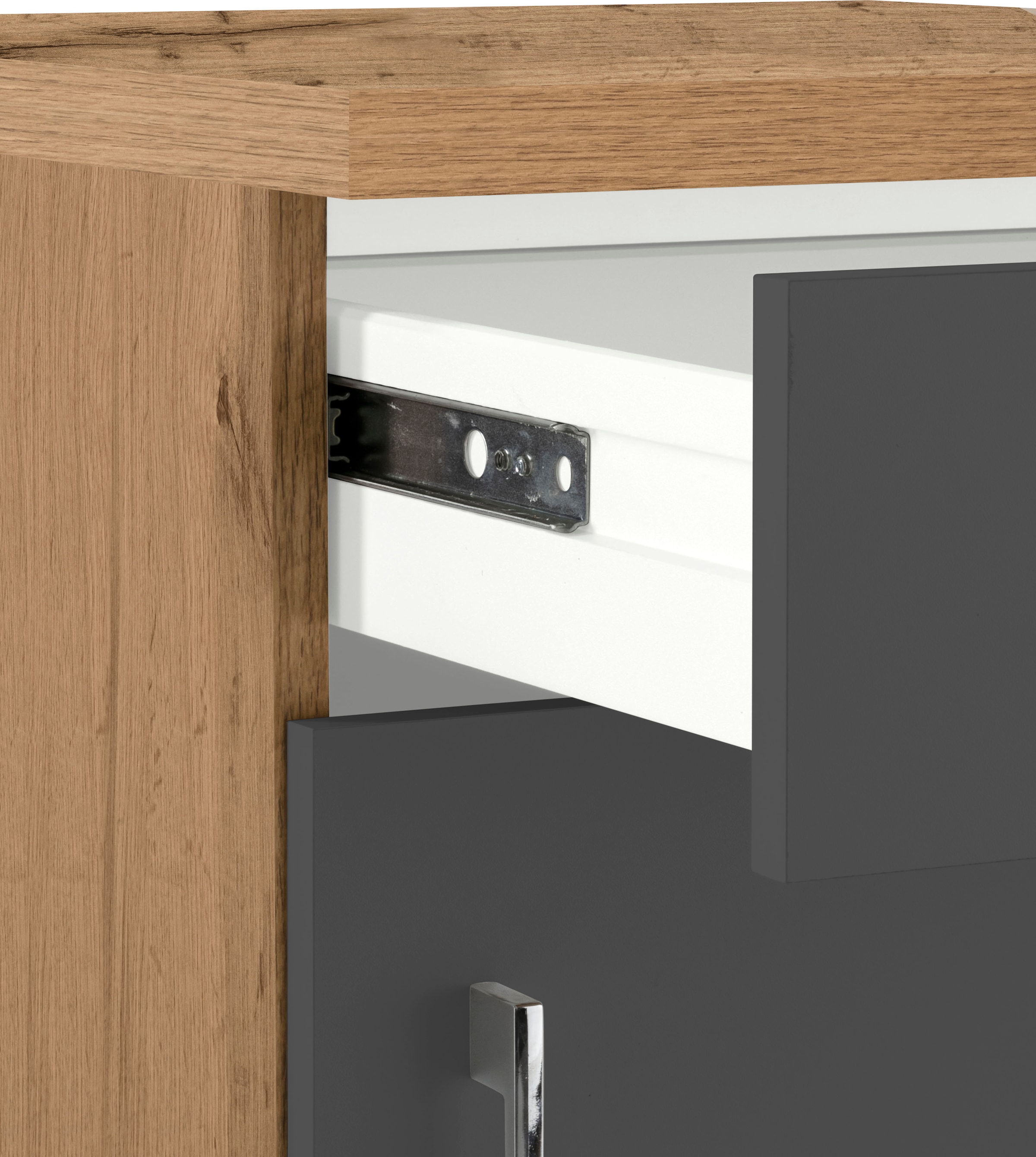 KOCHSTATION Unterschrank »KS-Colmar«, 50 cm, mit Metallgriff, für viel Stauraum