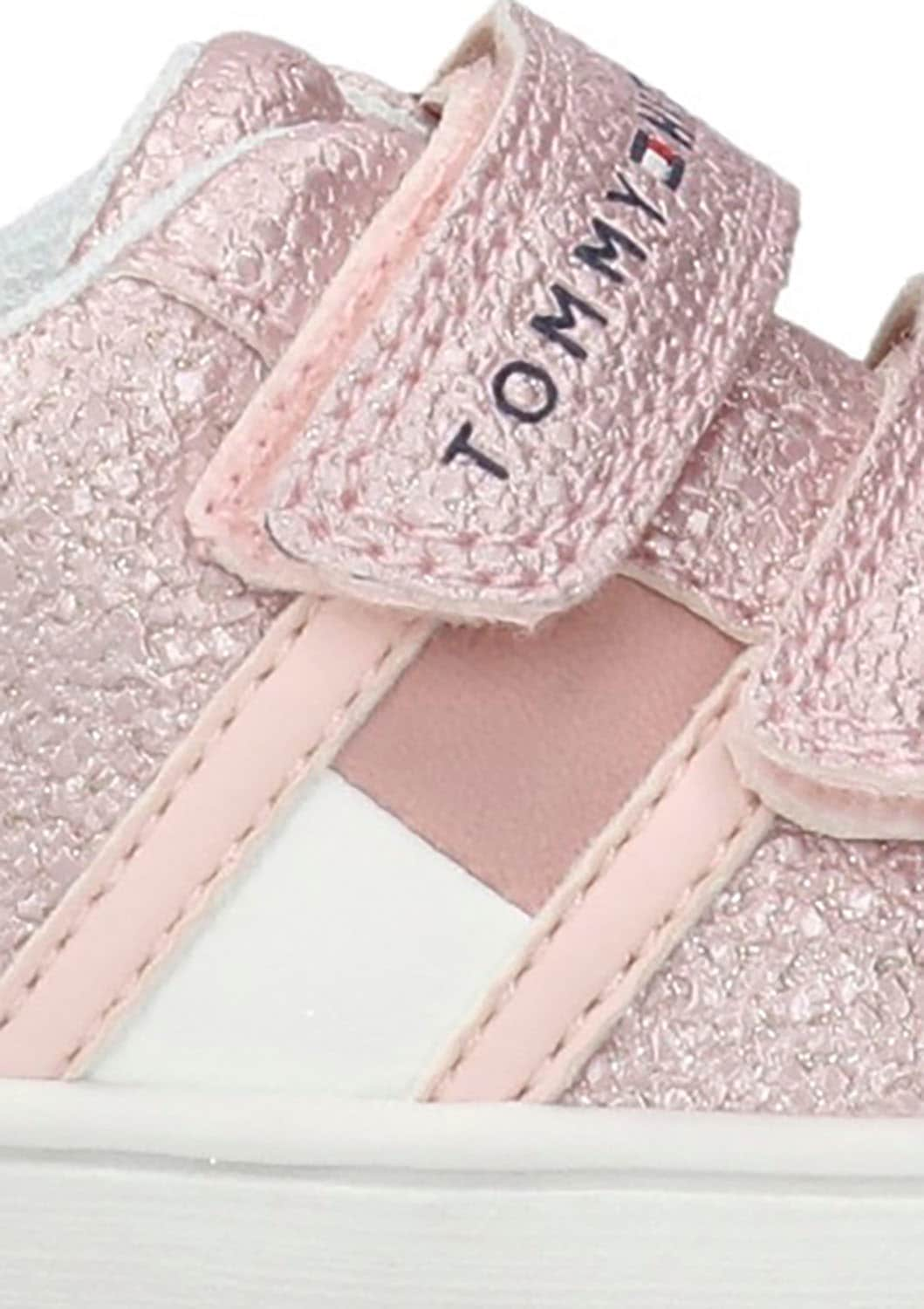 Tommy Hilfiger Sneaker, Klettschuh, Mädchen Schuh mit Metallic Effekt