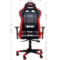 Hyrican Gaming-Stuhl »Striker CODE RED, ergonomisch, höhenverstellbar, Bürostuhl, Officestuhl, Schreibtischstuhl, Drehstuhl, 3D-Armlehnen, Stahlrahmen«, Kunstleder-Stoff