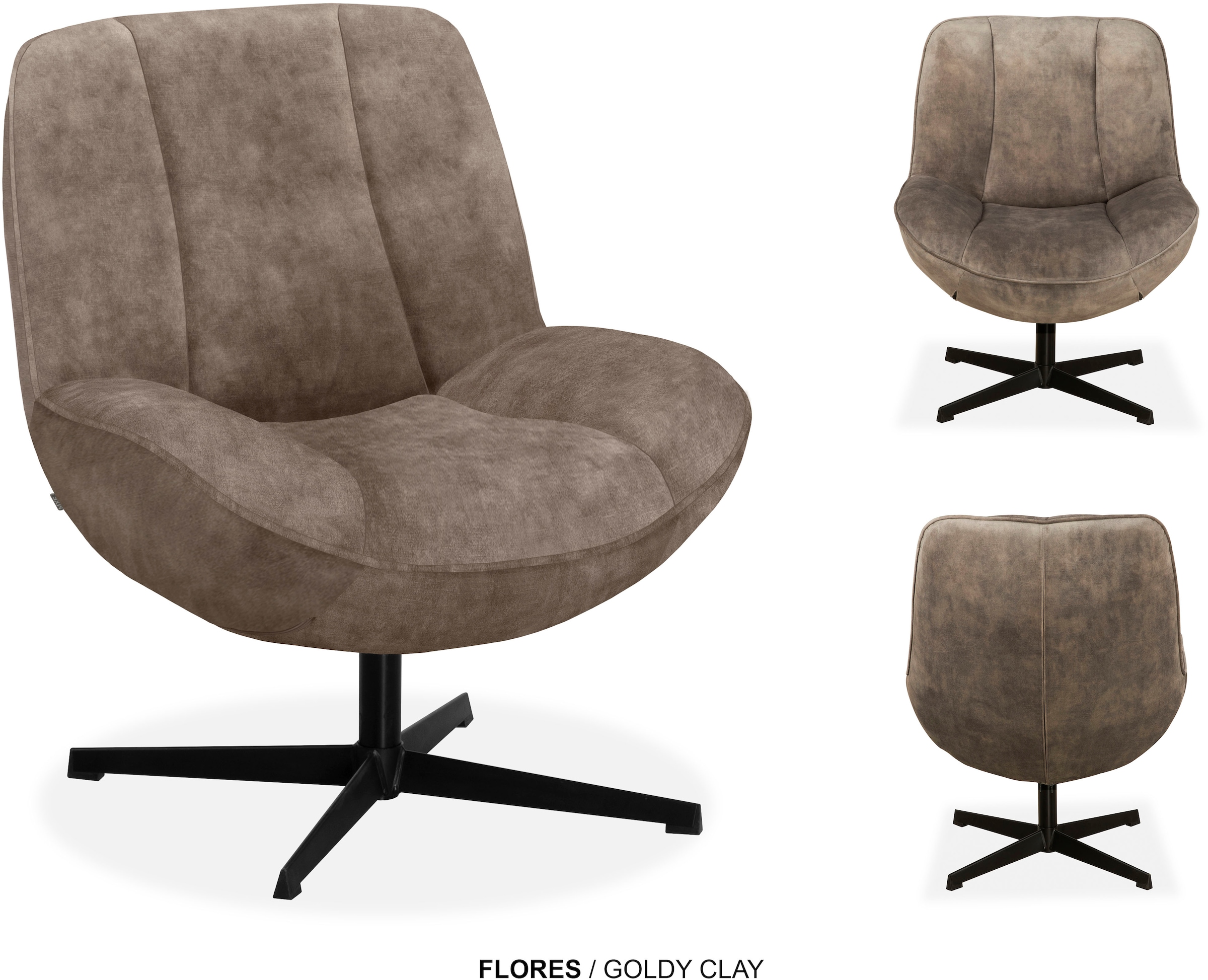 OMG Design Esszimmerstuhl »Flores« (Set) 2 Stk.bequemer Sessel, mit Drehgestell