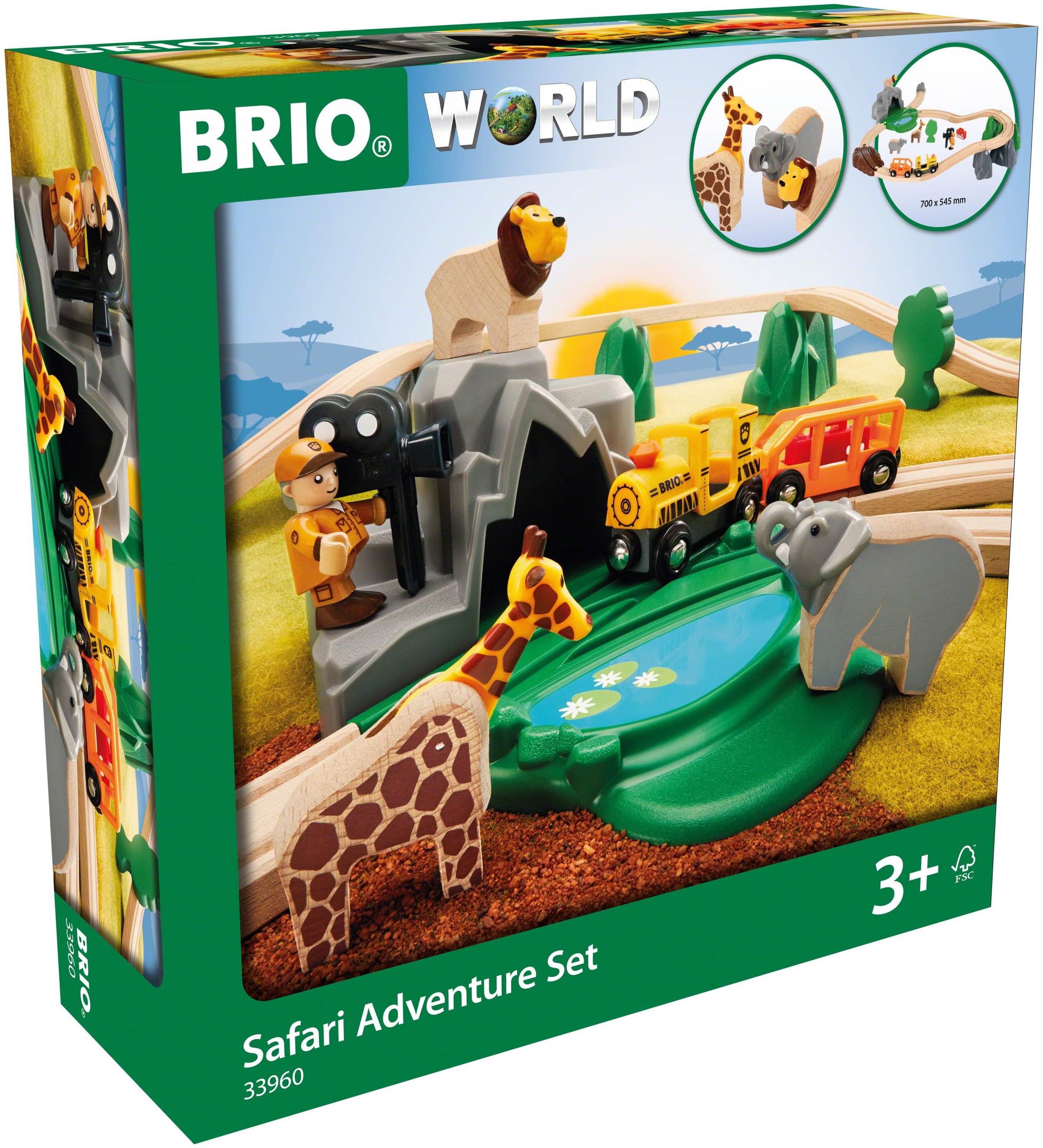 BRIO® Spielzeug-Eisenbahn »BRIO® WORLD, Safari Bahn Set«, FSC® - schützt Wald - weltweit