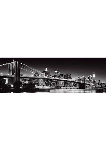Holzbild »Deco Panel 52x156 New York - brooklyn bridge«