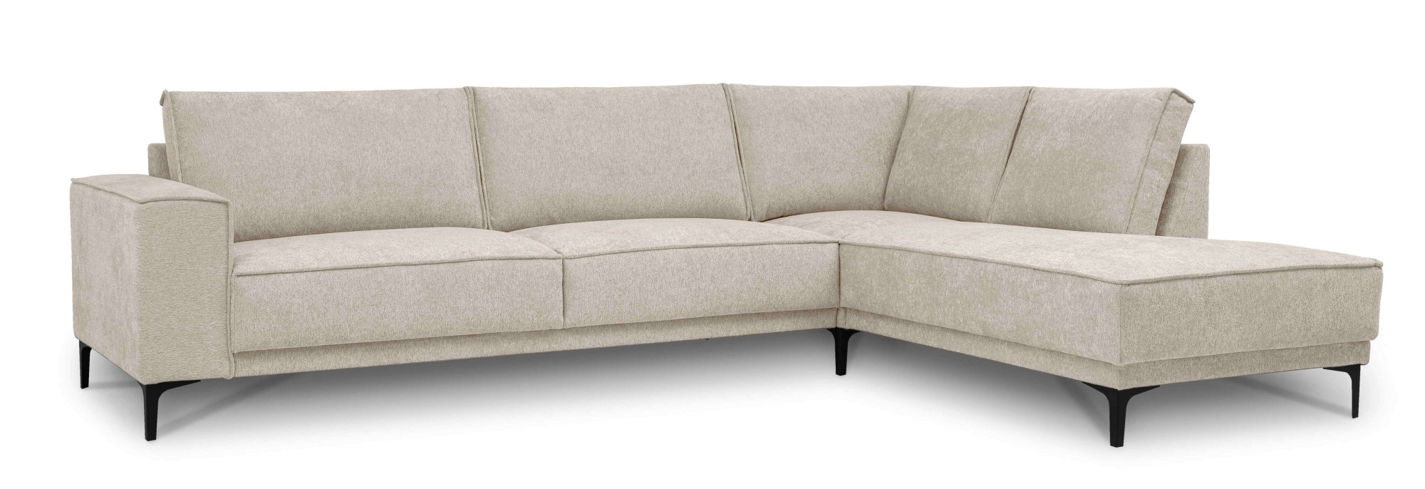 OTTO home Ecksofa »OLAND Bouclé L-Form, B: 289 cm, Skandi-Design« Struktur, Flachgewebe, Luxus-Microfaser, Boucle