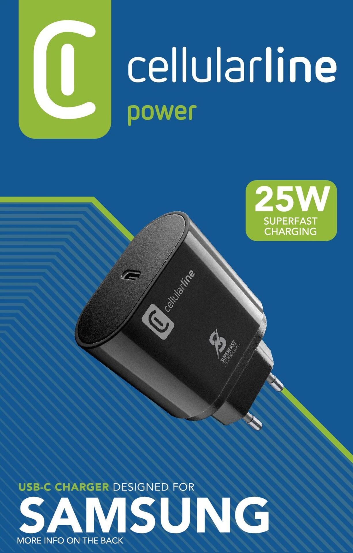 Cellularline Schnelllade-Gerät »USB-C Super Fast Charger PD 25W für Samsung«