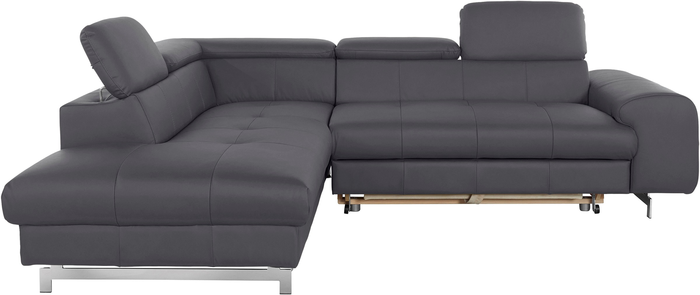 COTTA Ecksofa "Chef L-Form" mit Kopfteilverstellung, edle Metallkufen, wahl günstig online kaufen