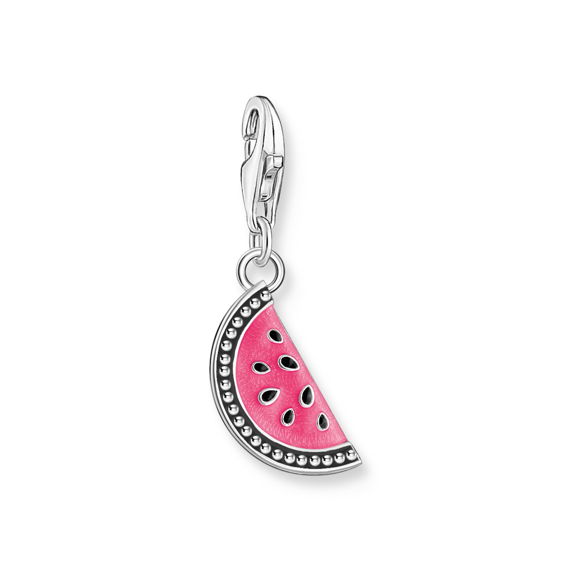 THOMAS SABO Charm-Einhänger »Wassermelone-Motiv bunt« silberfarben-rosa-grün Charm Wassermelone-Motiv bunt