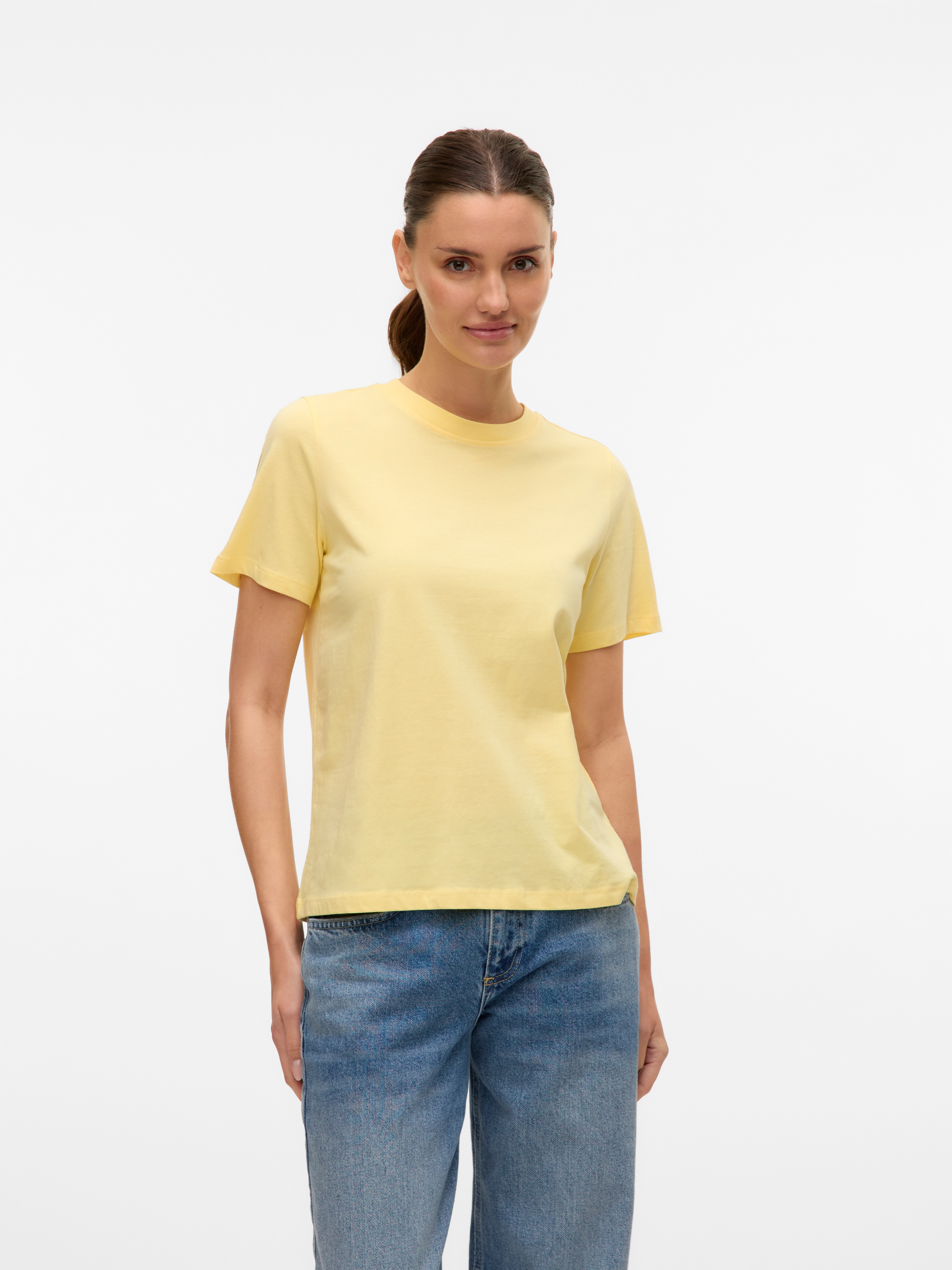 Vero Moda Kurzarmshirt »VMPAULINA SS T-SHIRT GA JRS NOOS« Baumwolle, regular fit