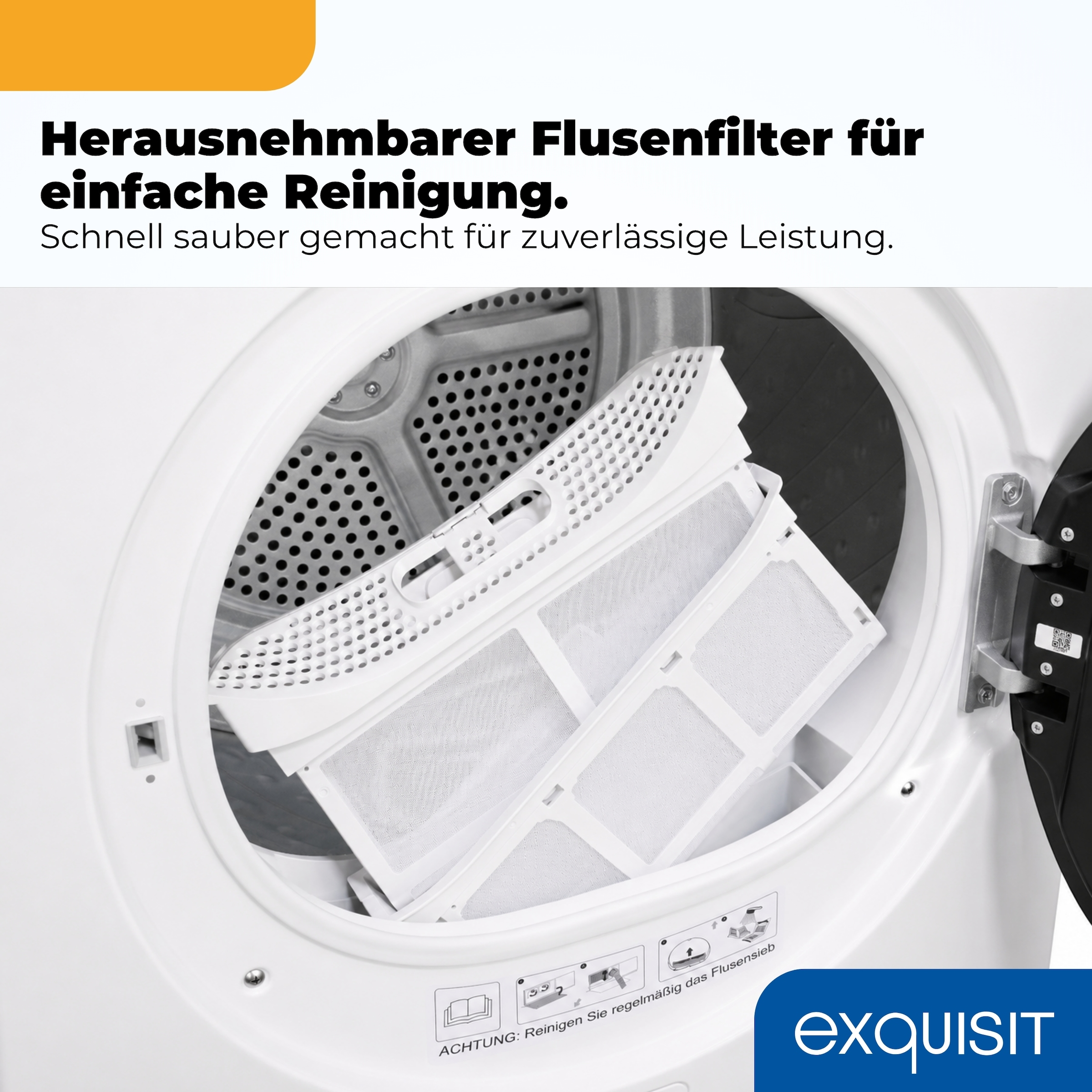 exquisit Wärmepumpentrockner »TWP703-010D« Wärmepumpentechnologie für weniger Energieverbrauch, sehr sparsam