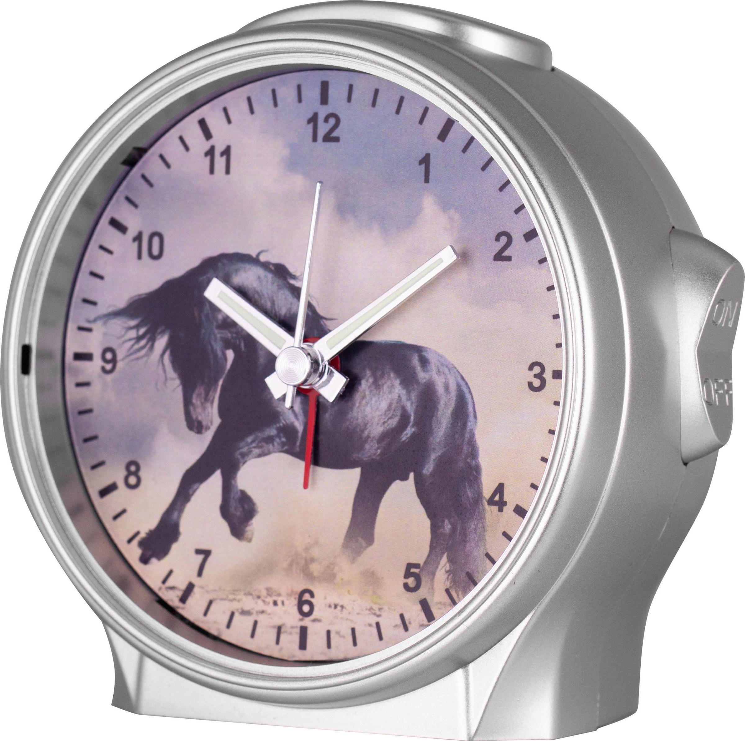 EUROTIME Kinderwecker »29625-07«, Quarzwecker, Pferd, Geschenkidee