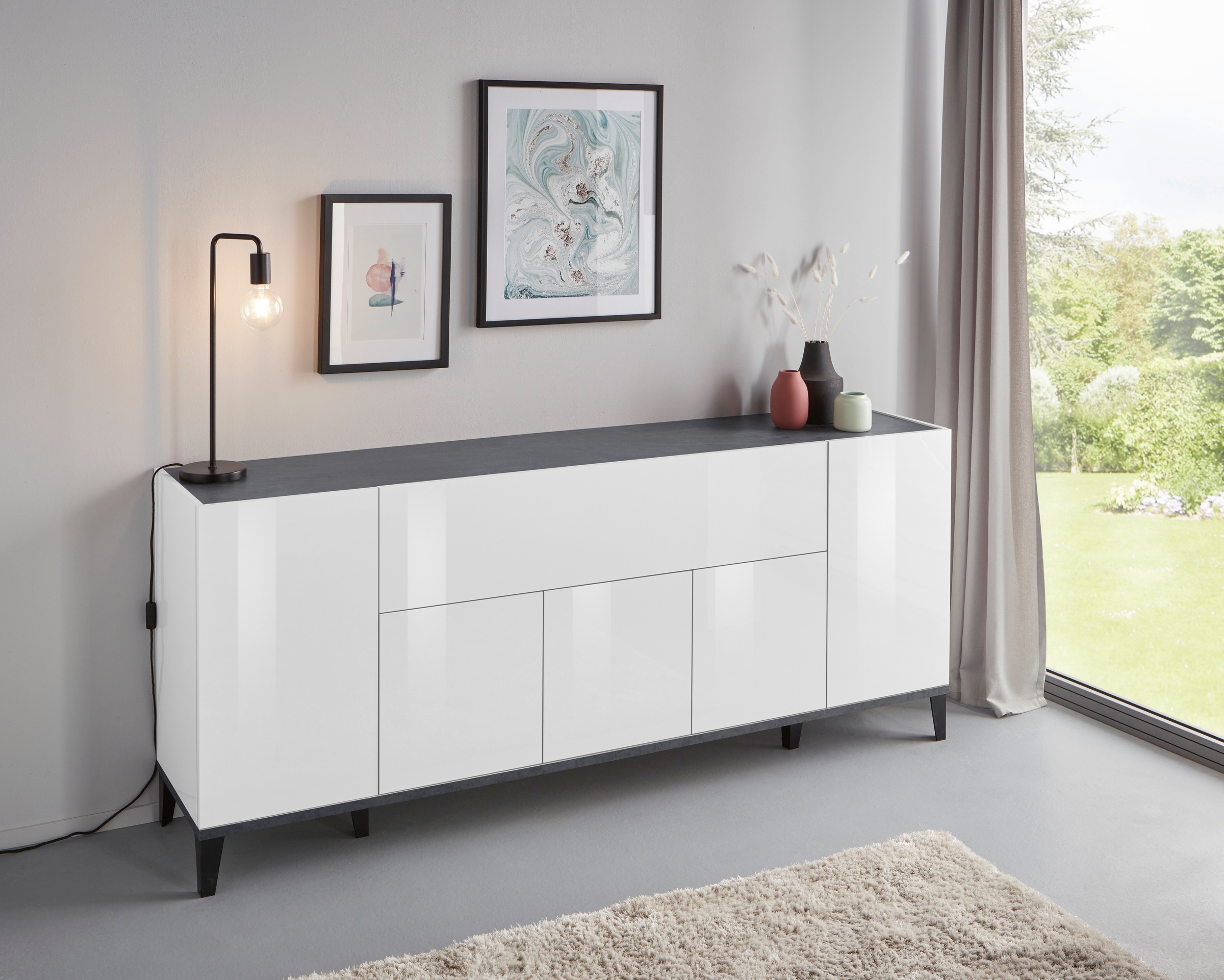 INOSIGN Sideboard »Sunrise« Kommode mit 5 Türen und 1 Klapptür, Breite 200 günstig online kaufen