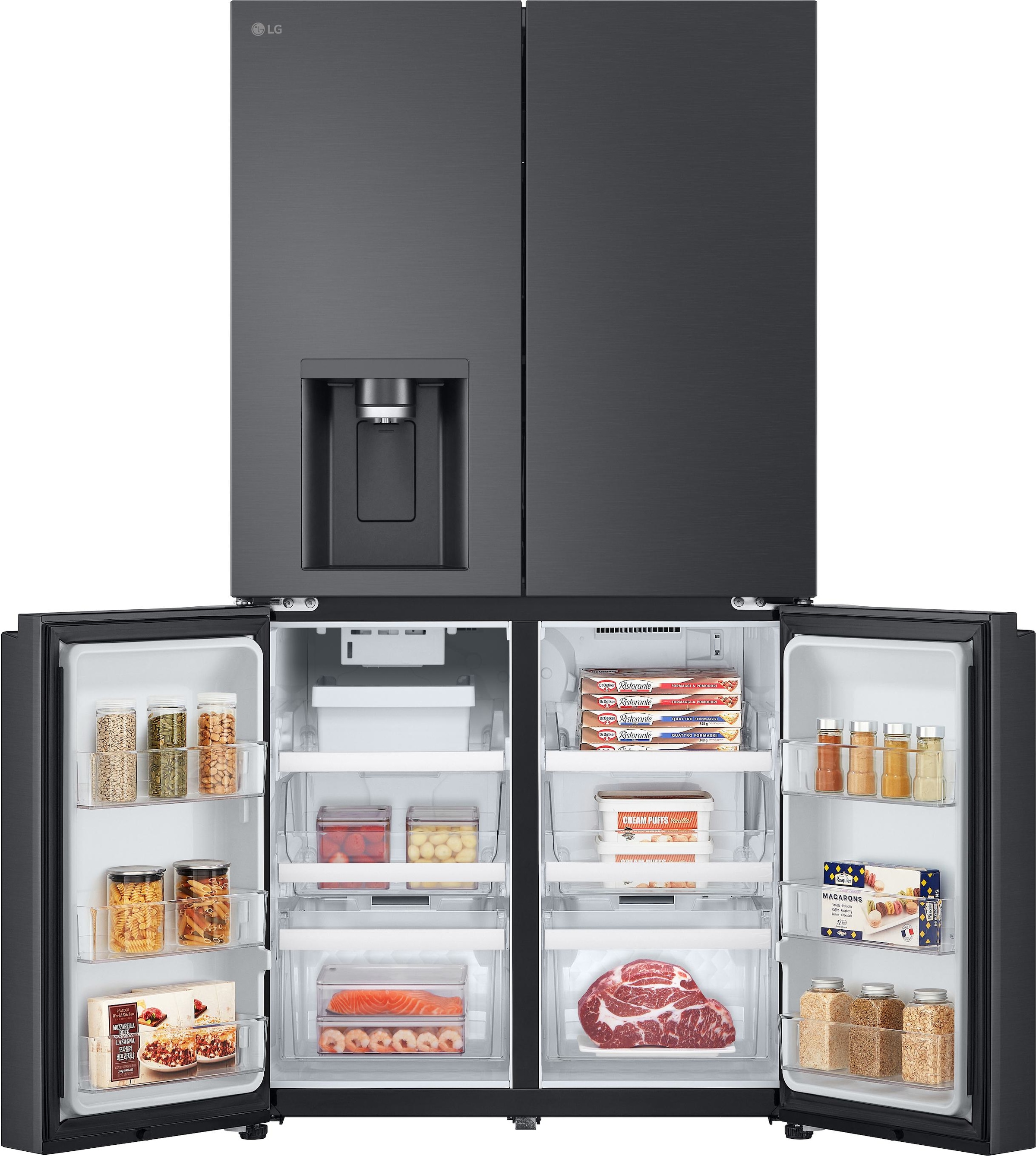 LG Multi Door »GMF960EV2E« 179,2 cm hoch 91,4 cm breit No Frost, Wasserspender mit Smart Fill, großer Nutzinhalt von 646 L