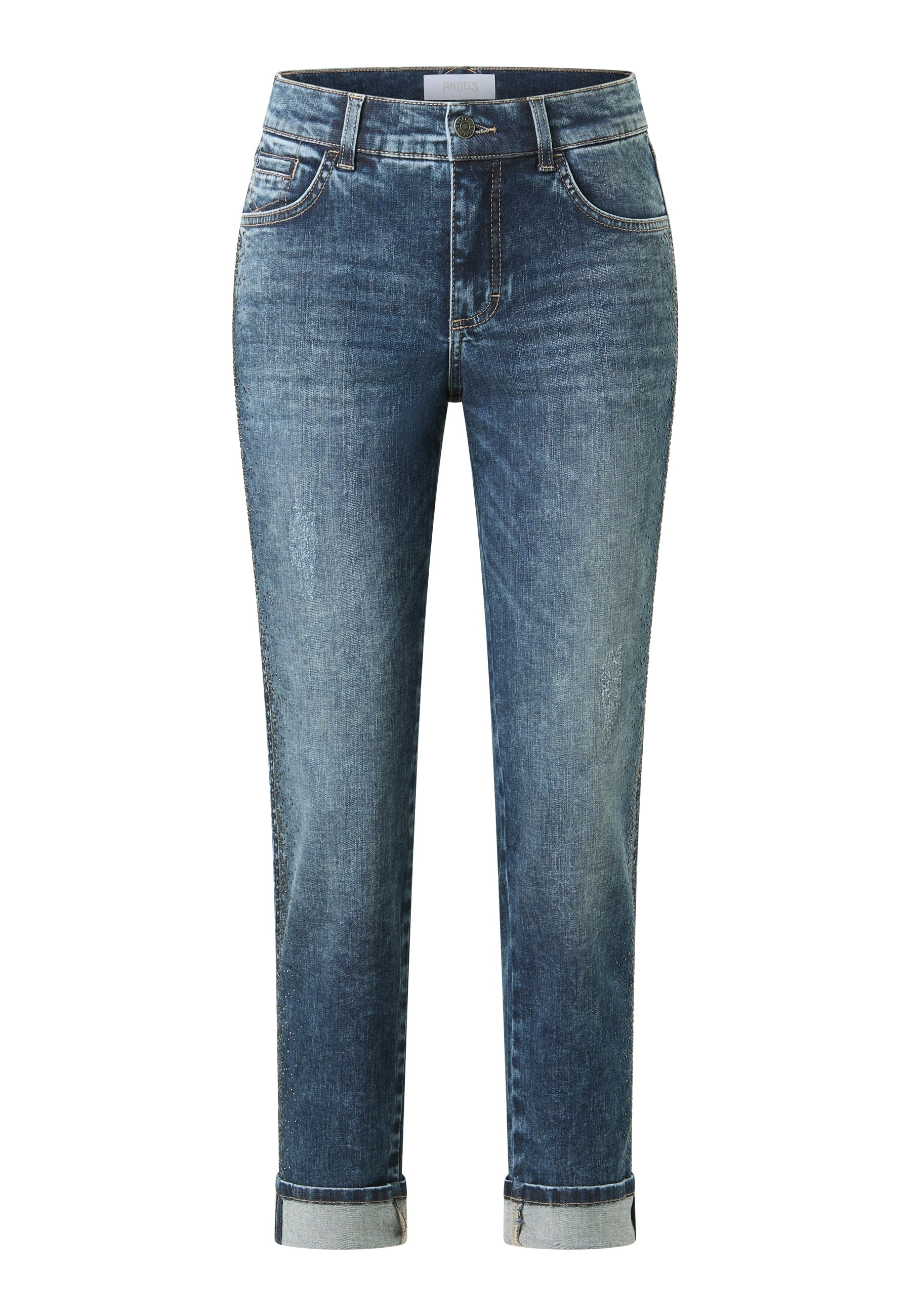 ANGELS 7/8-Jeans »DARLEEN SPARKLE« mit Umschlagsaum, STRAIGHT, Stretch-Denim