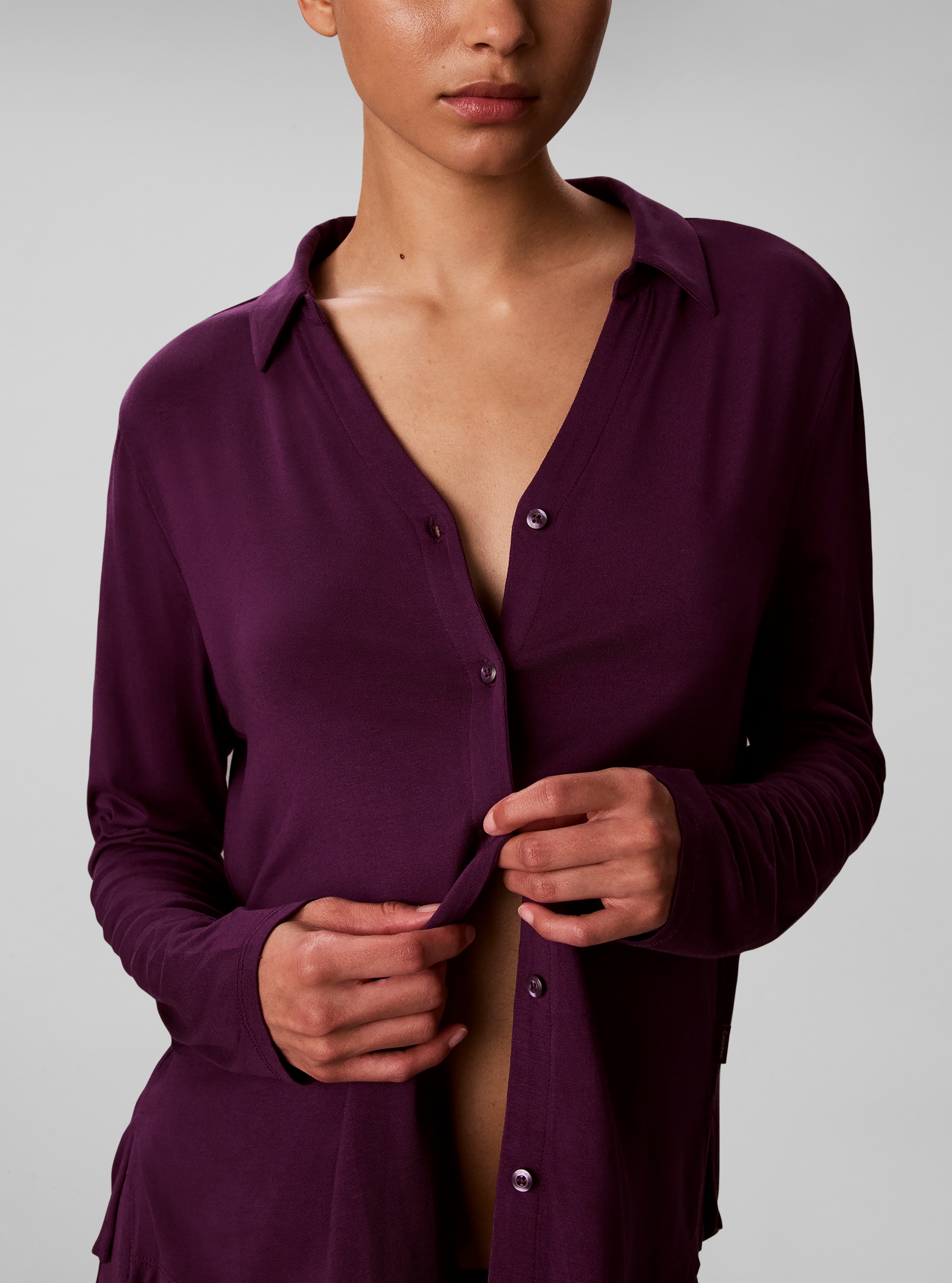 Calvin Klein Underwear Pyjama »SHIRT SET« Regular fit mit V-Ausschnitt