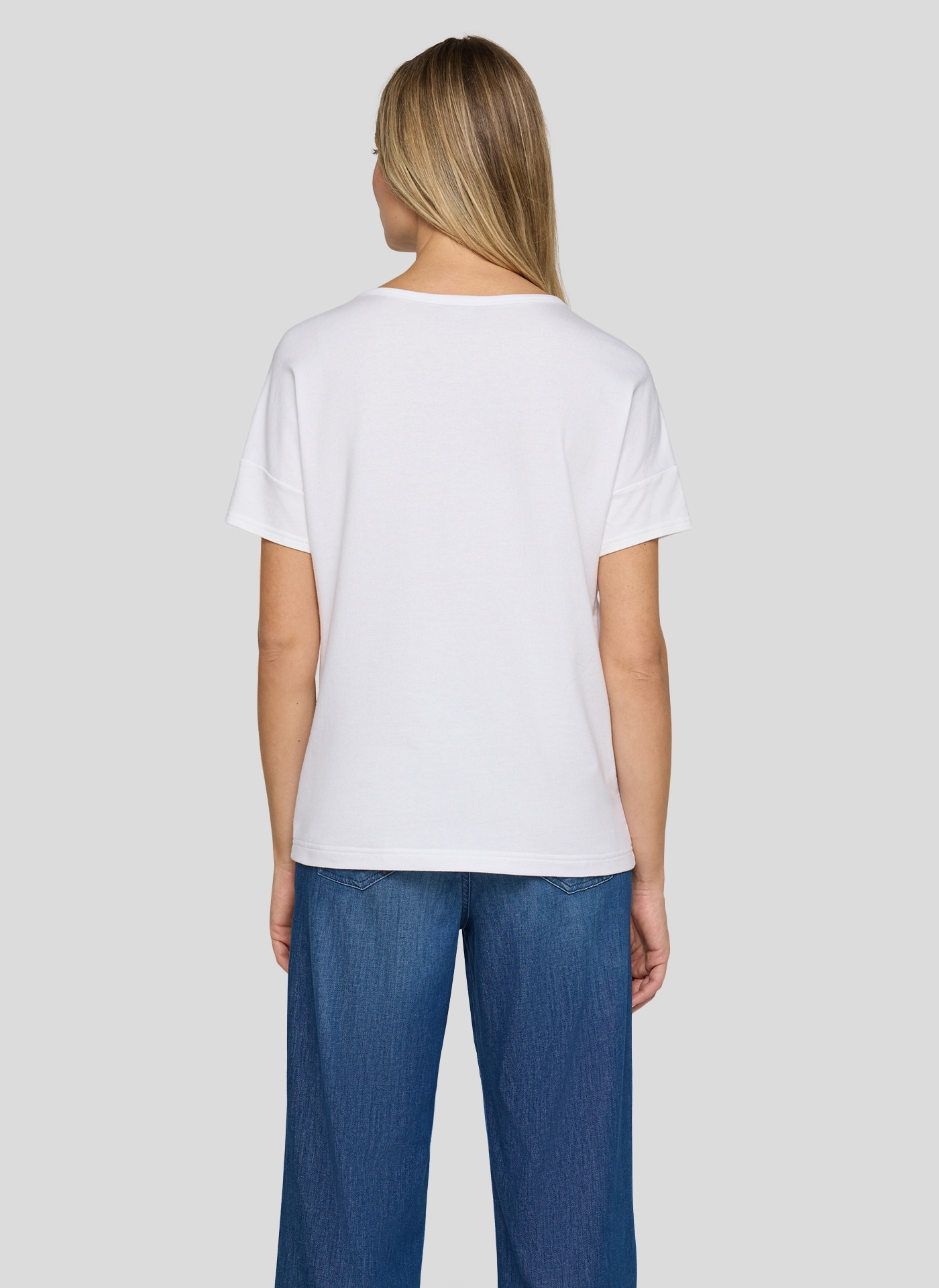 Rabe Kurzarmshirt mit Cut-Out und Glitzer-Detail