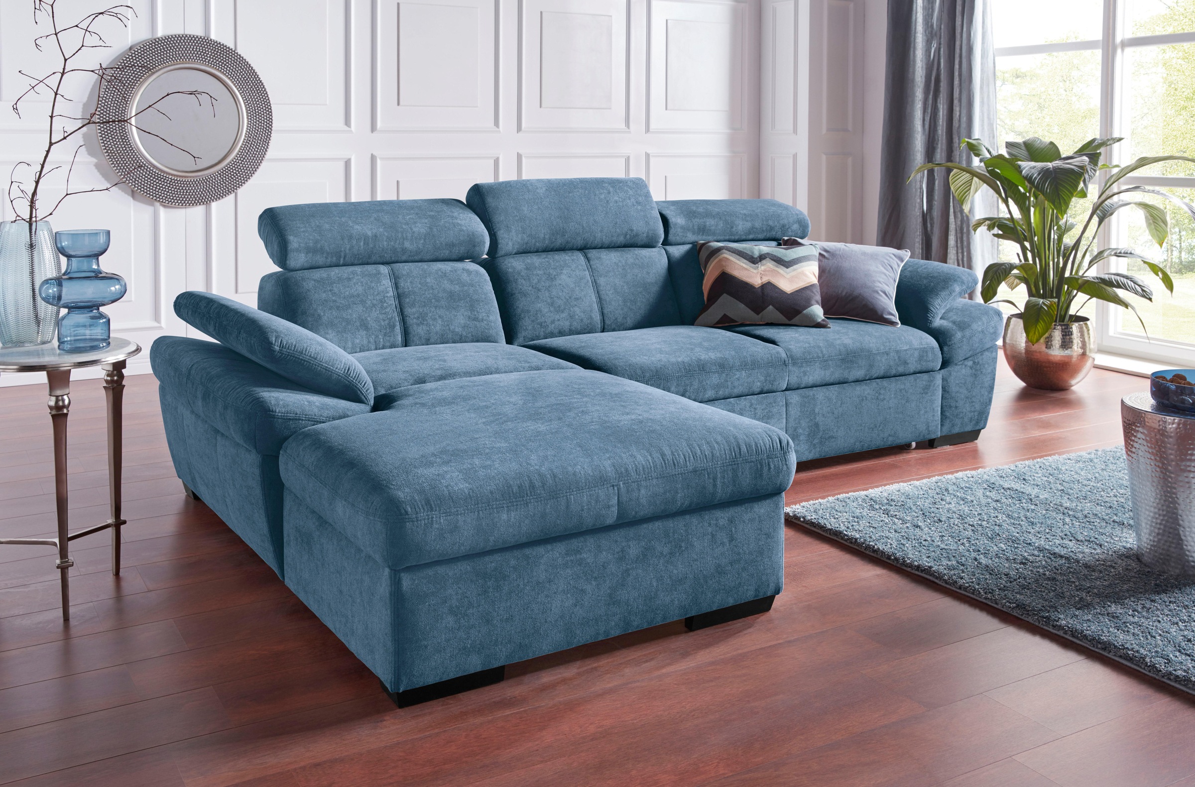 exxpo - sofa fashion Ecksofa »Salerno, inkl. Kopf- und Armteilverstellung, günstig online kaufen