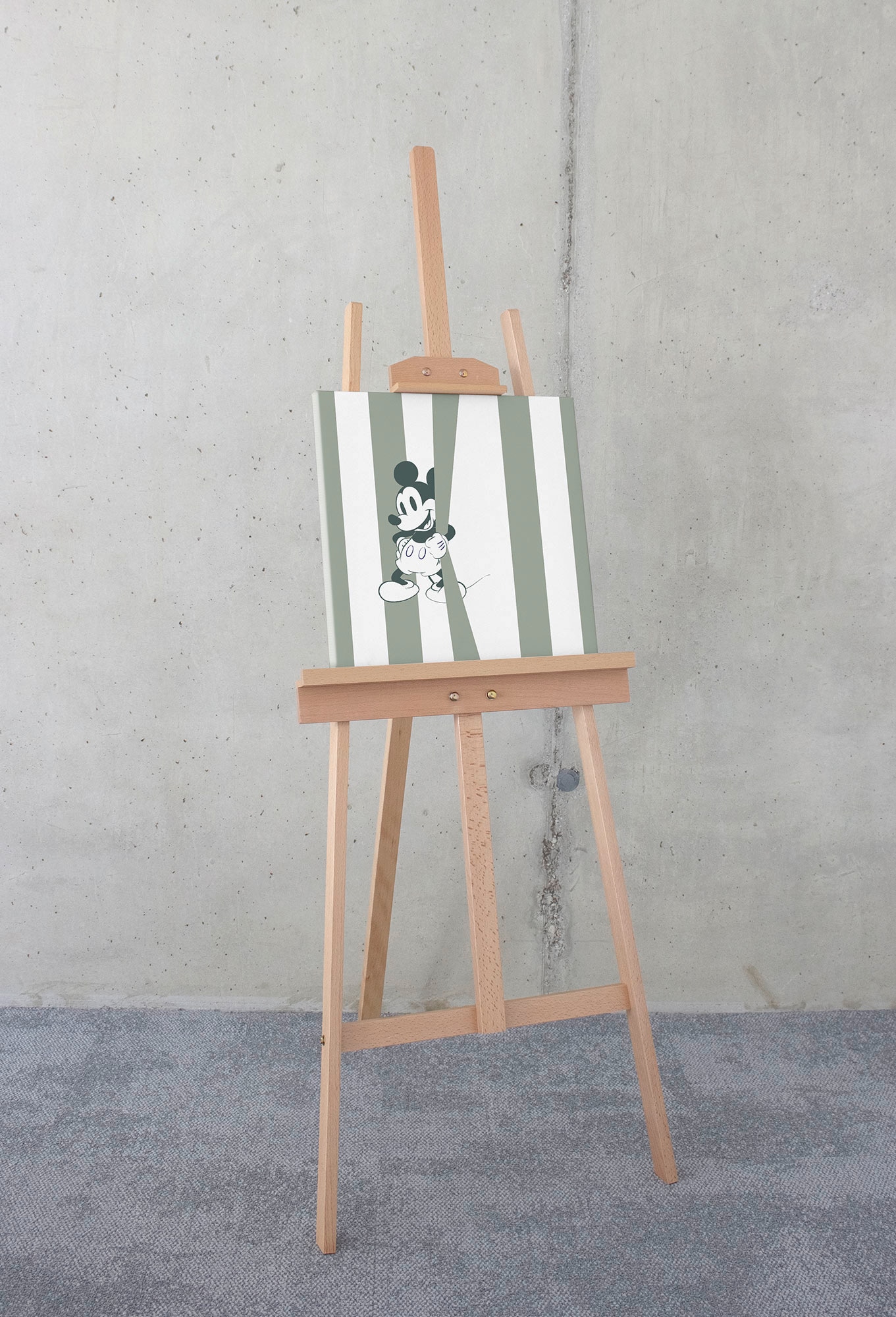 Komar Leinwandbild »Mickey Be Yourself - Größe 40 x 40 cm«, Natur, (1 St.), Keilrahmenbild mi Echtholzrahmen